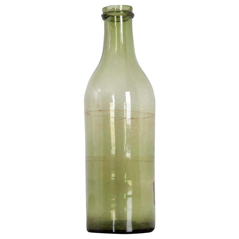French 19th Century Blown Glass Wine Bottle For Sale at 1stDibs