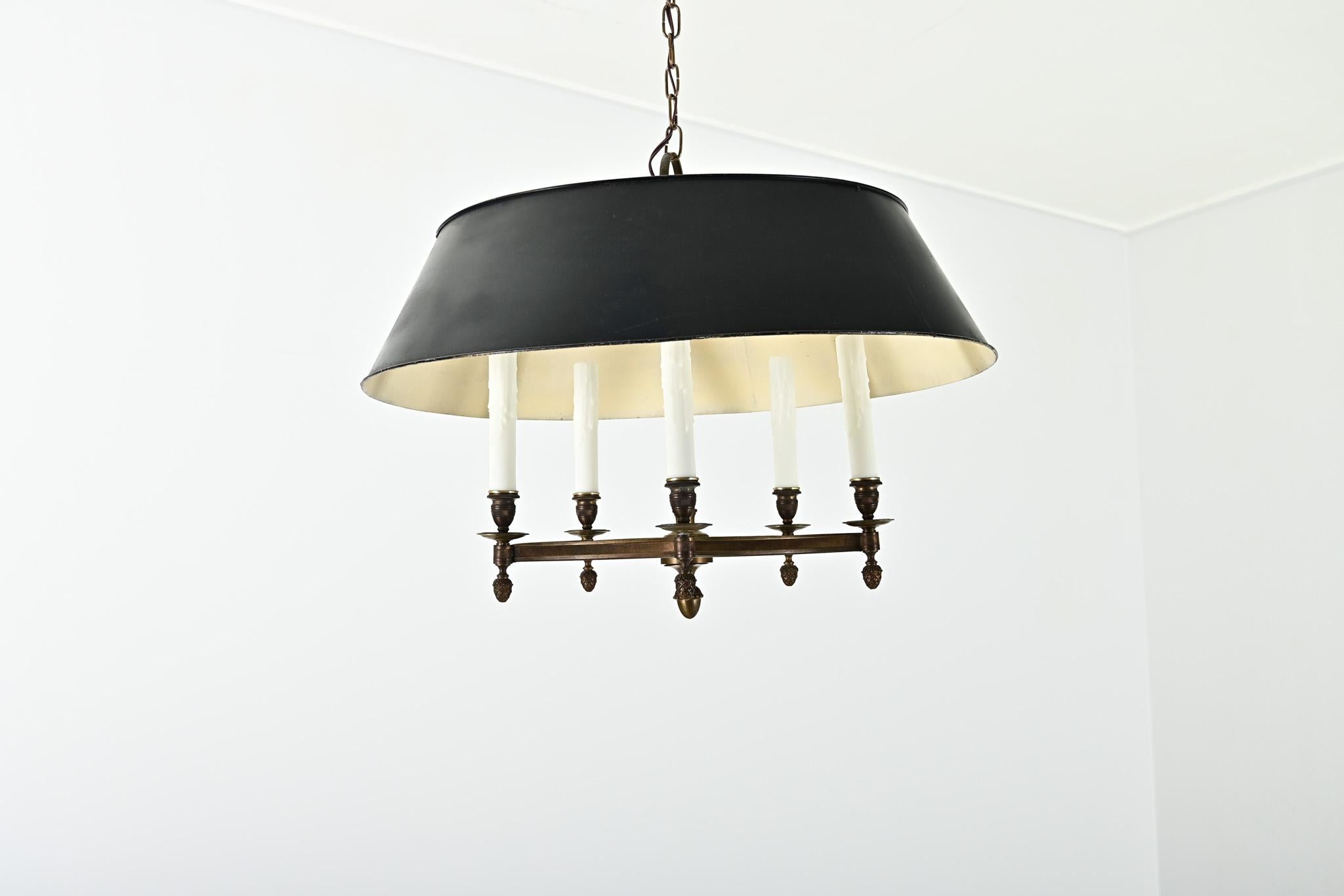 Lampadario Bouillotte francese del XIX secolo in vendita 3