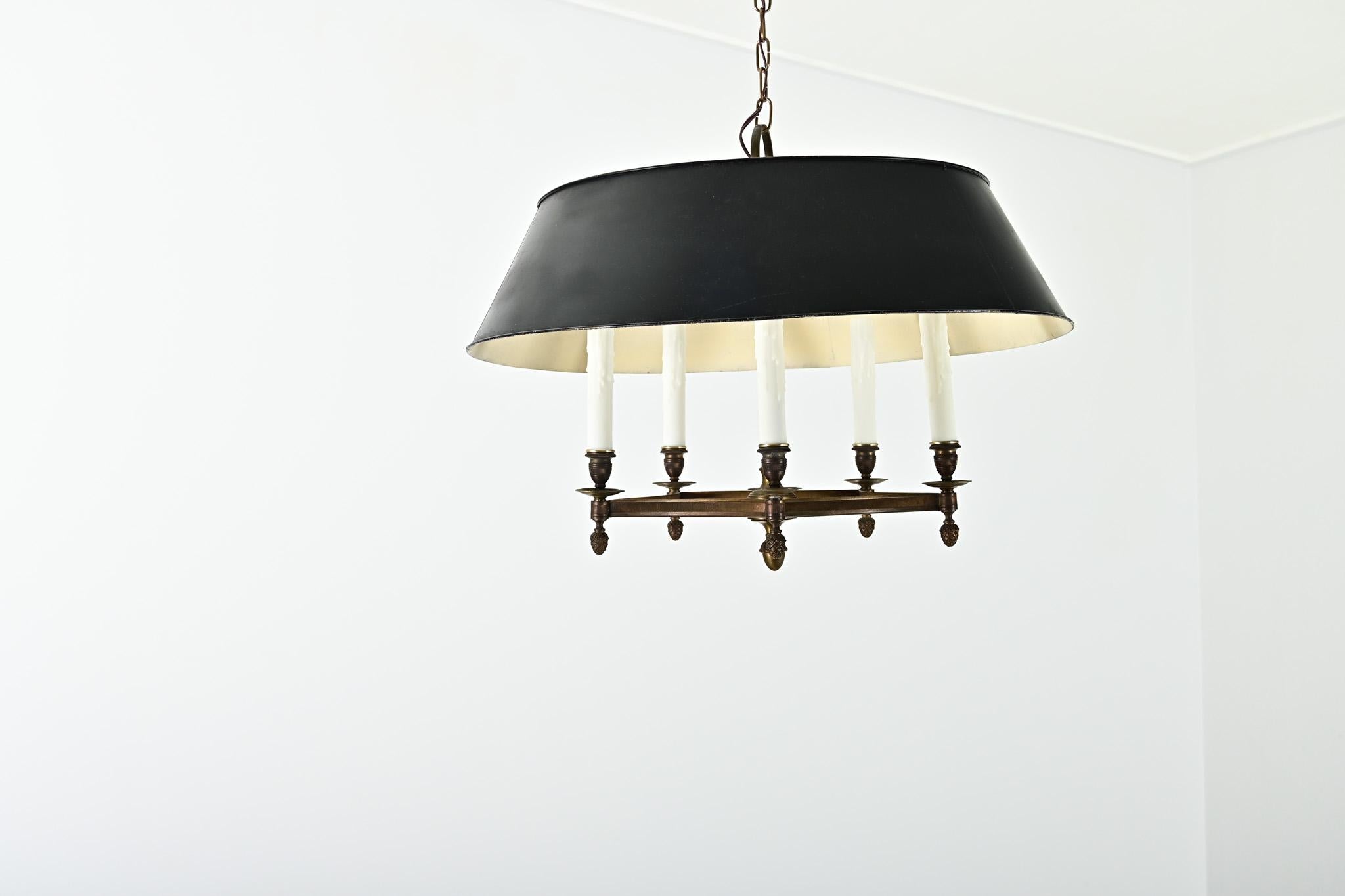 Lampadario Bouillotte francese del XIX secolo in vendita 4