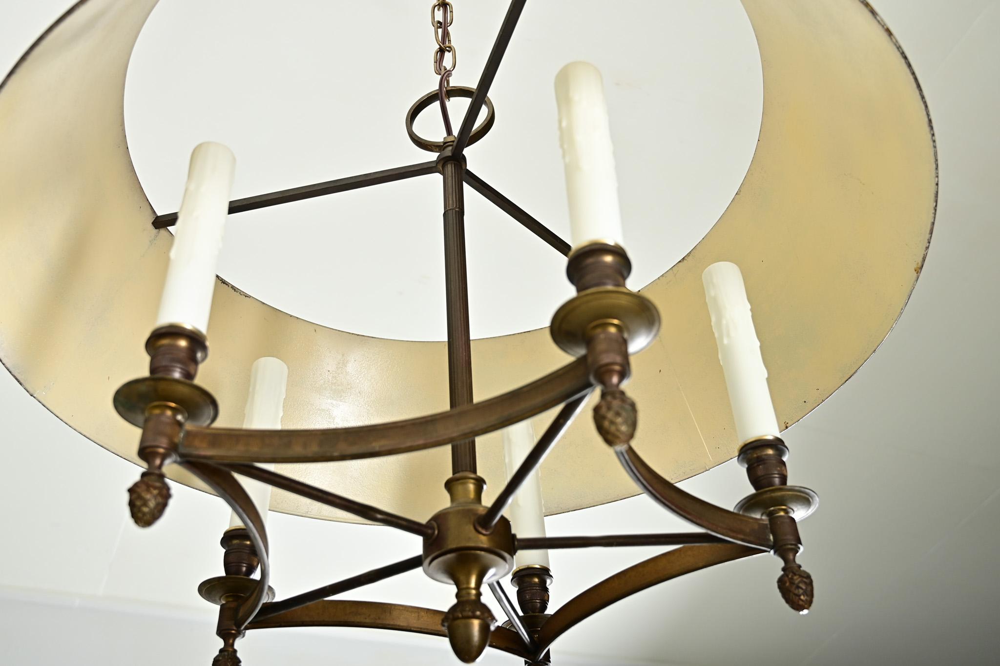 Lampadario Bouillotte francese del XIX secolo in vendita 7