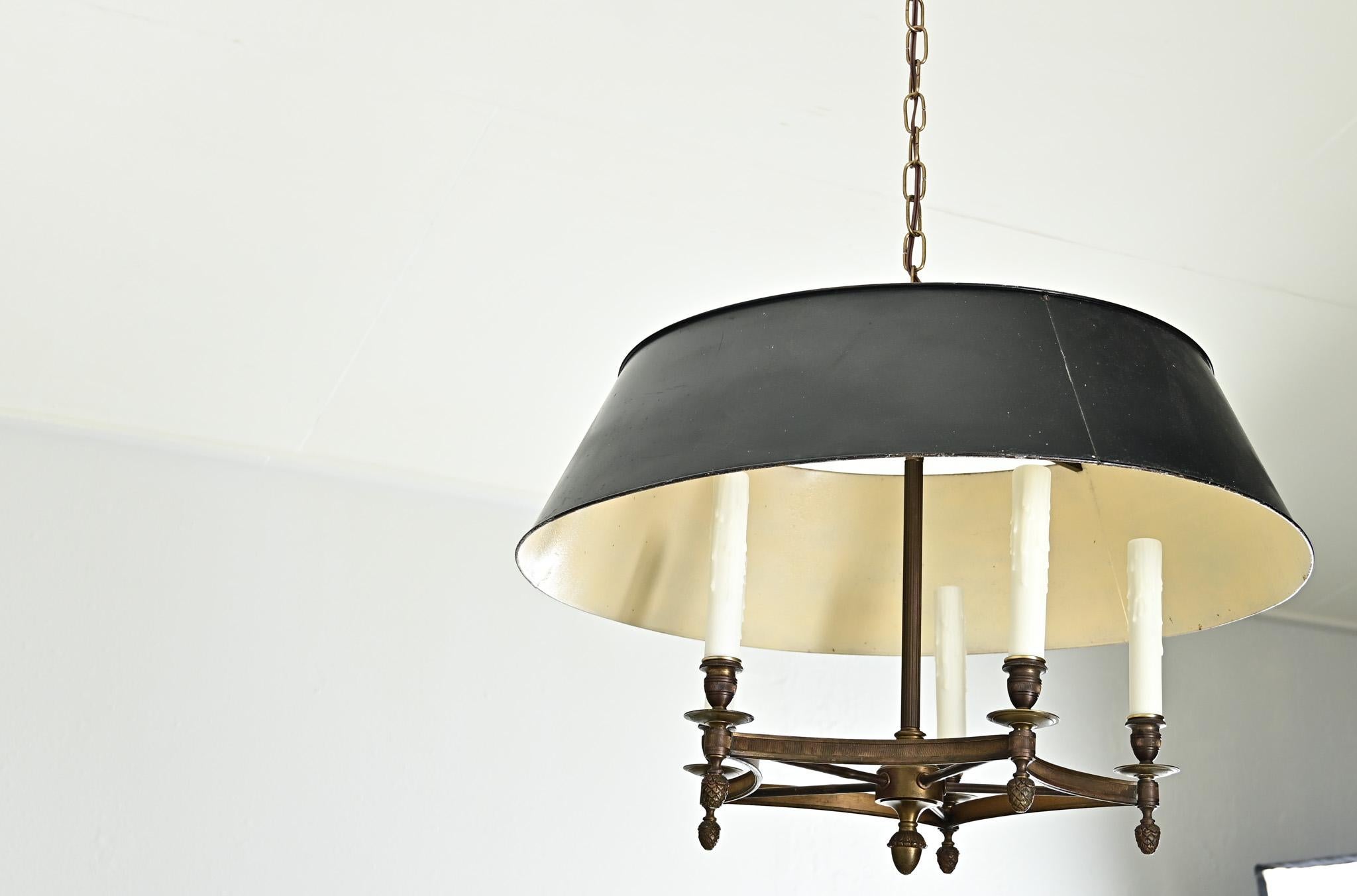Lampadario Bouillotte francese del XIX secolo in vendita 8