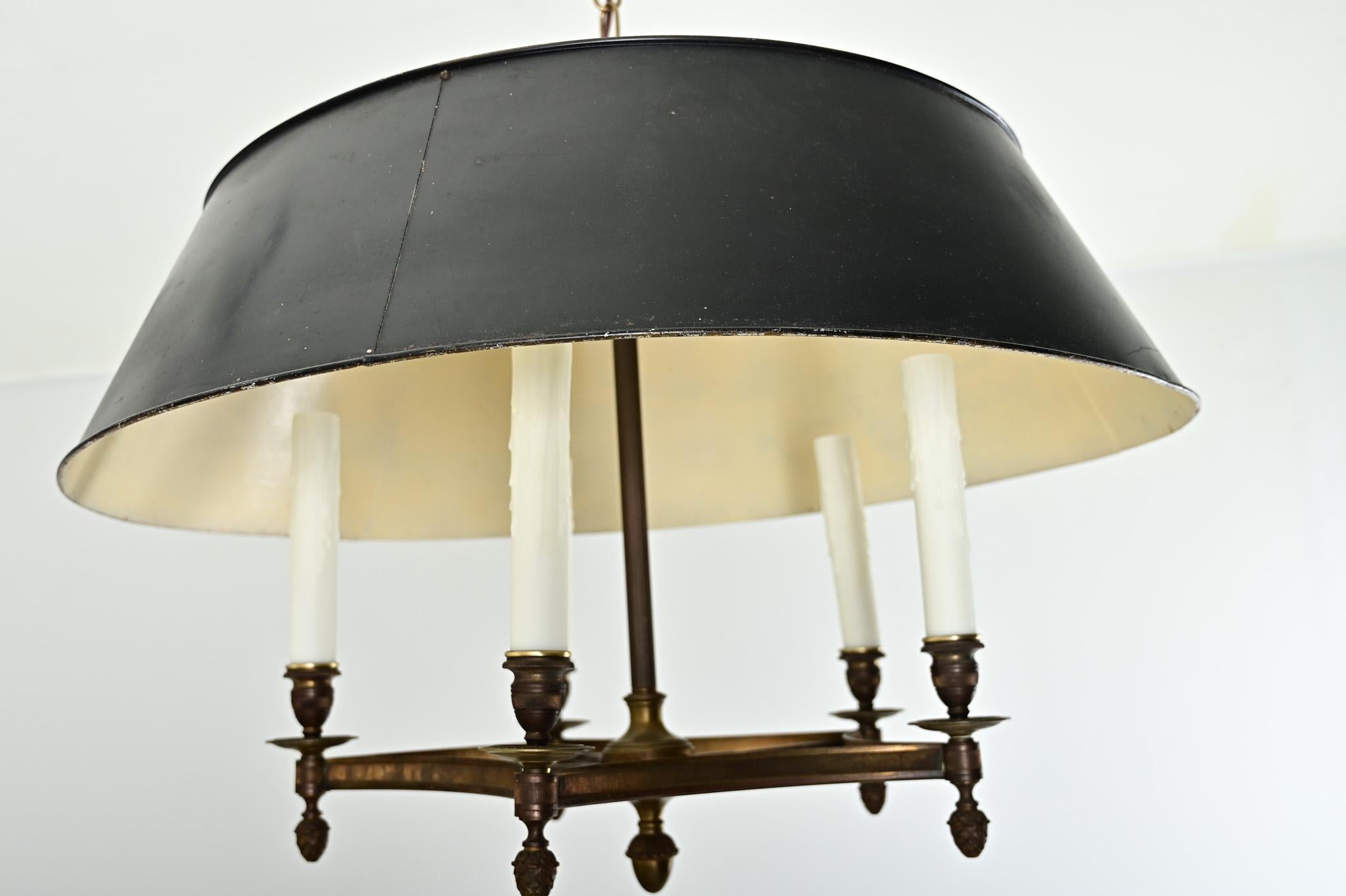 Lampadario Bouillotte francese del XIX secolo in vendita 11