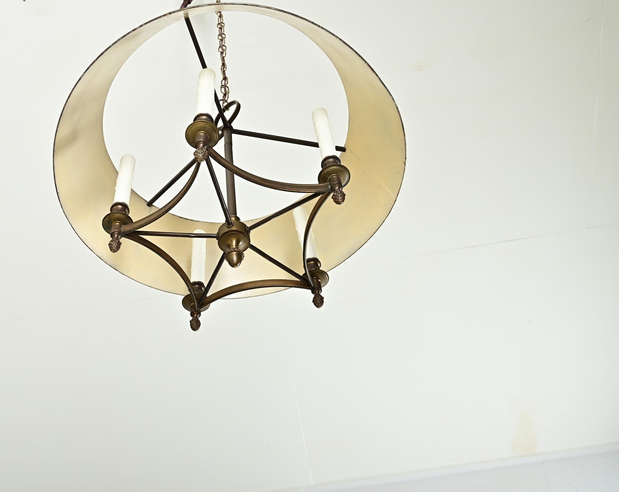 Lampadario Bouillotte francese del XIX secolo in vendita 2