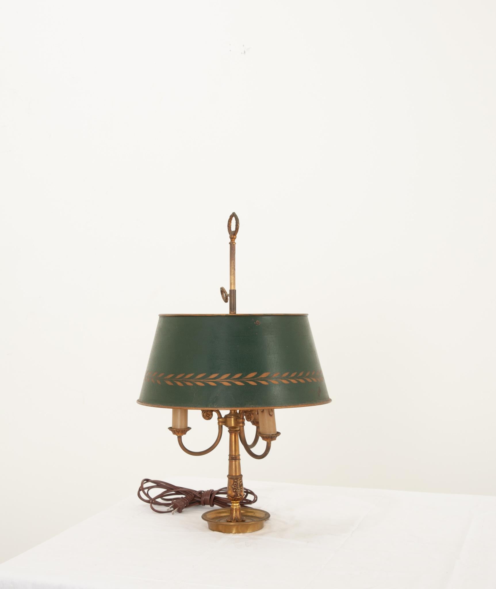 Paint French 19th Century Bouillotte Lamp For Sale