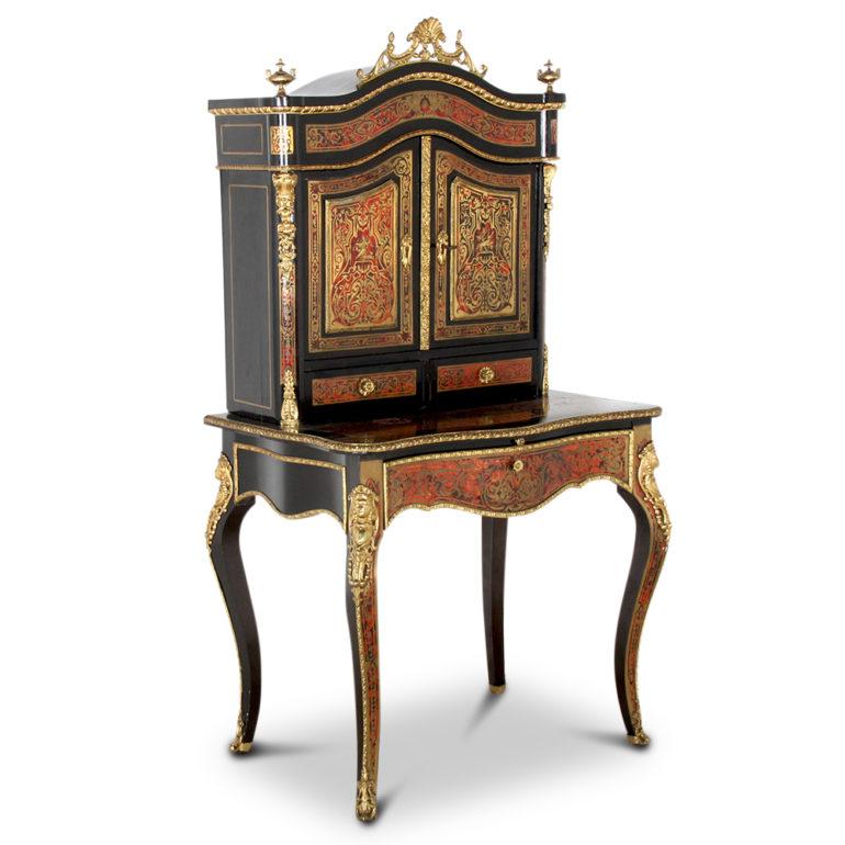 French 19th Century Boulle ‘Bonheur du Jour’, circa 1870 In Good Condition In Vancouver, British Columbia