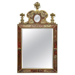 French 19th Century Boulle Brass Inlay Mirror