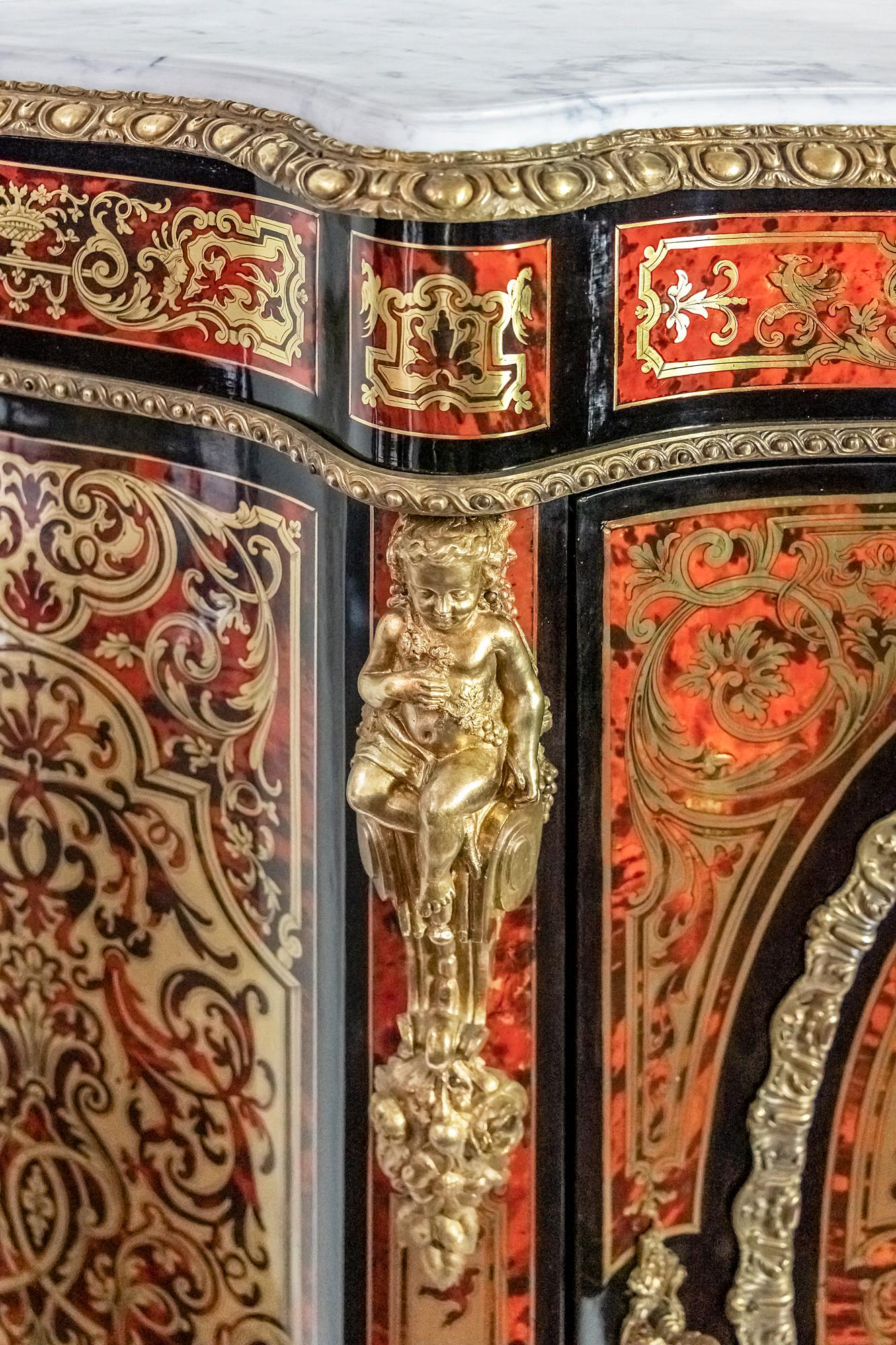 Inlay French 19th Century Boulle Cabinet