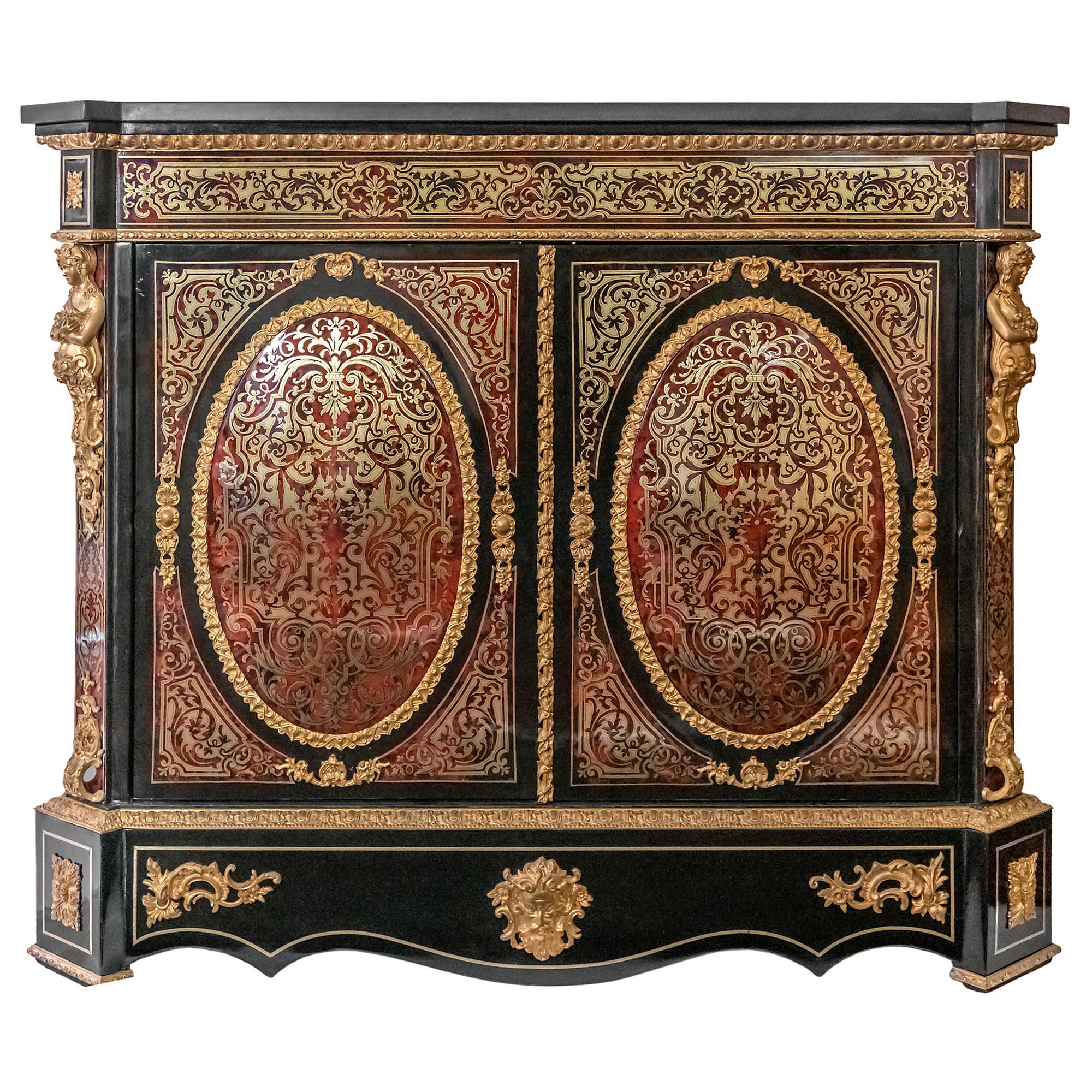 French 19th Century Boulle/Napoleon III Two Door Cabinet