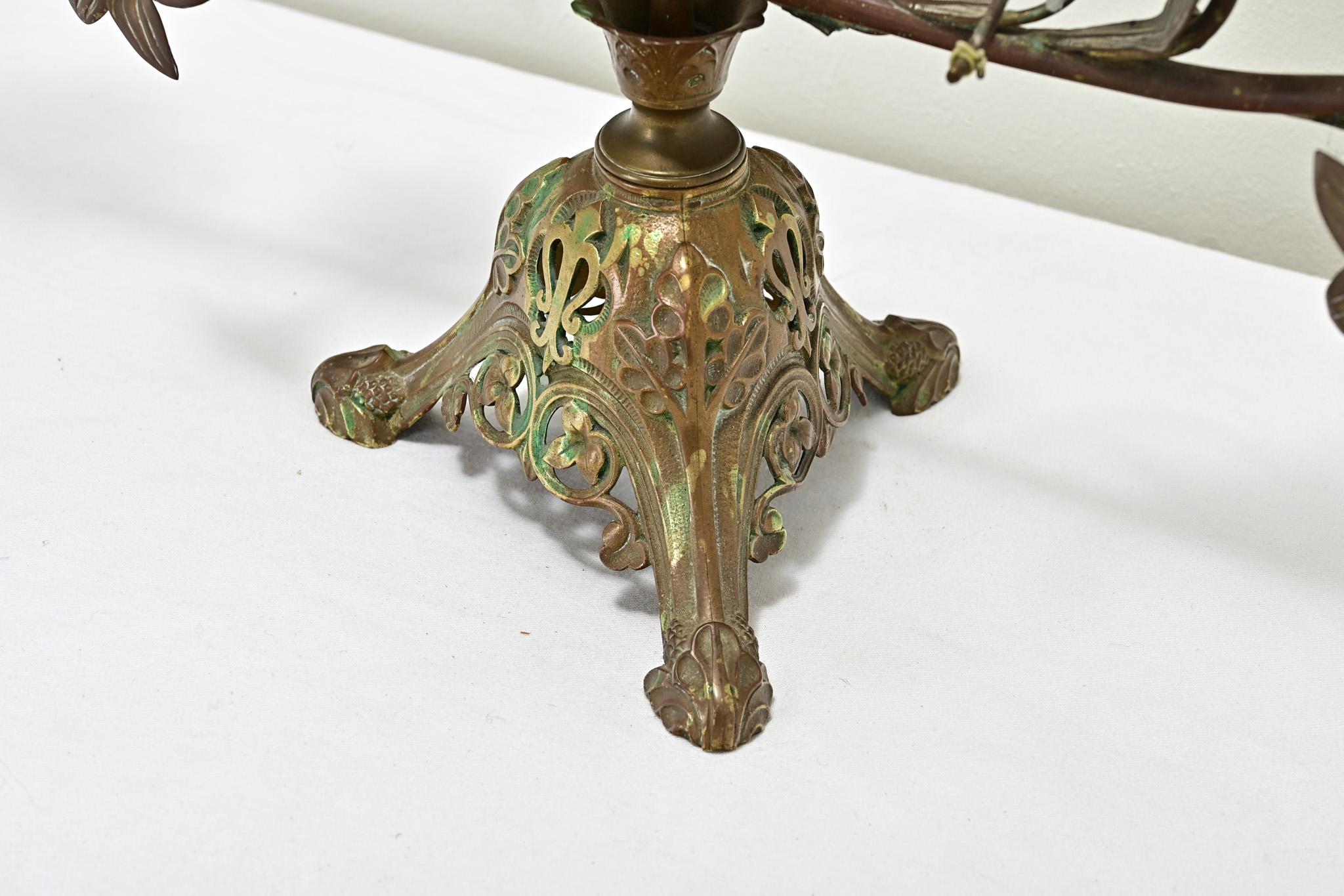 French 19th Century Brass Altar Candelabra In Good Condition For Sale In Baton Rouge, LA