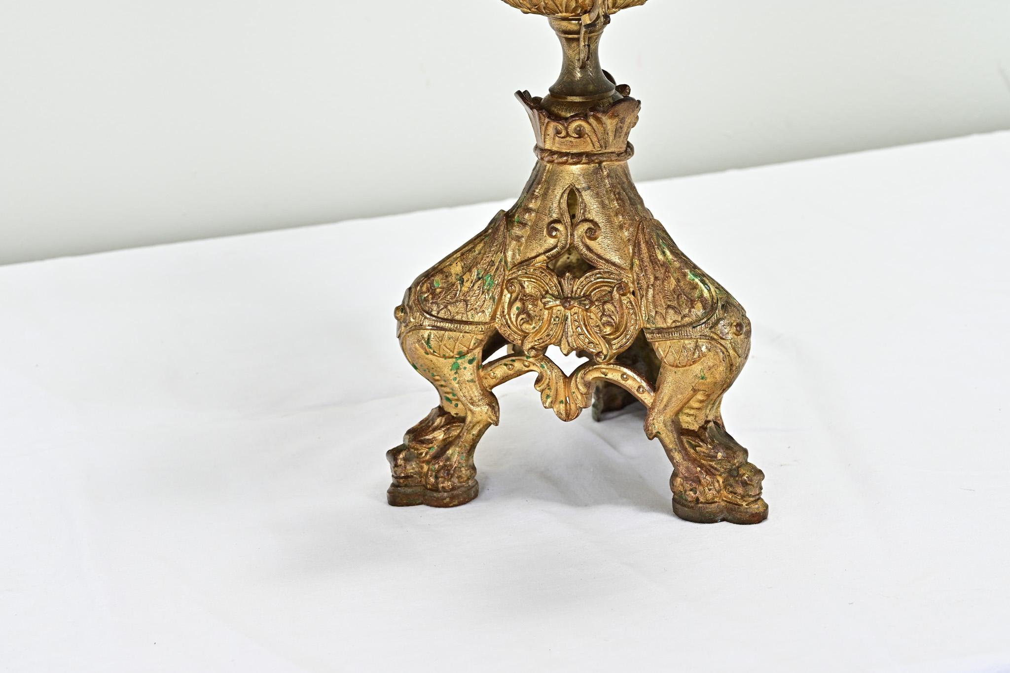 French 19th Century Brass Candelabra For Sale 7
