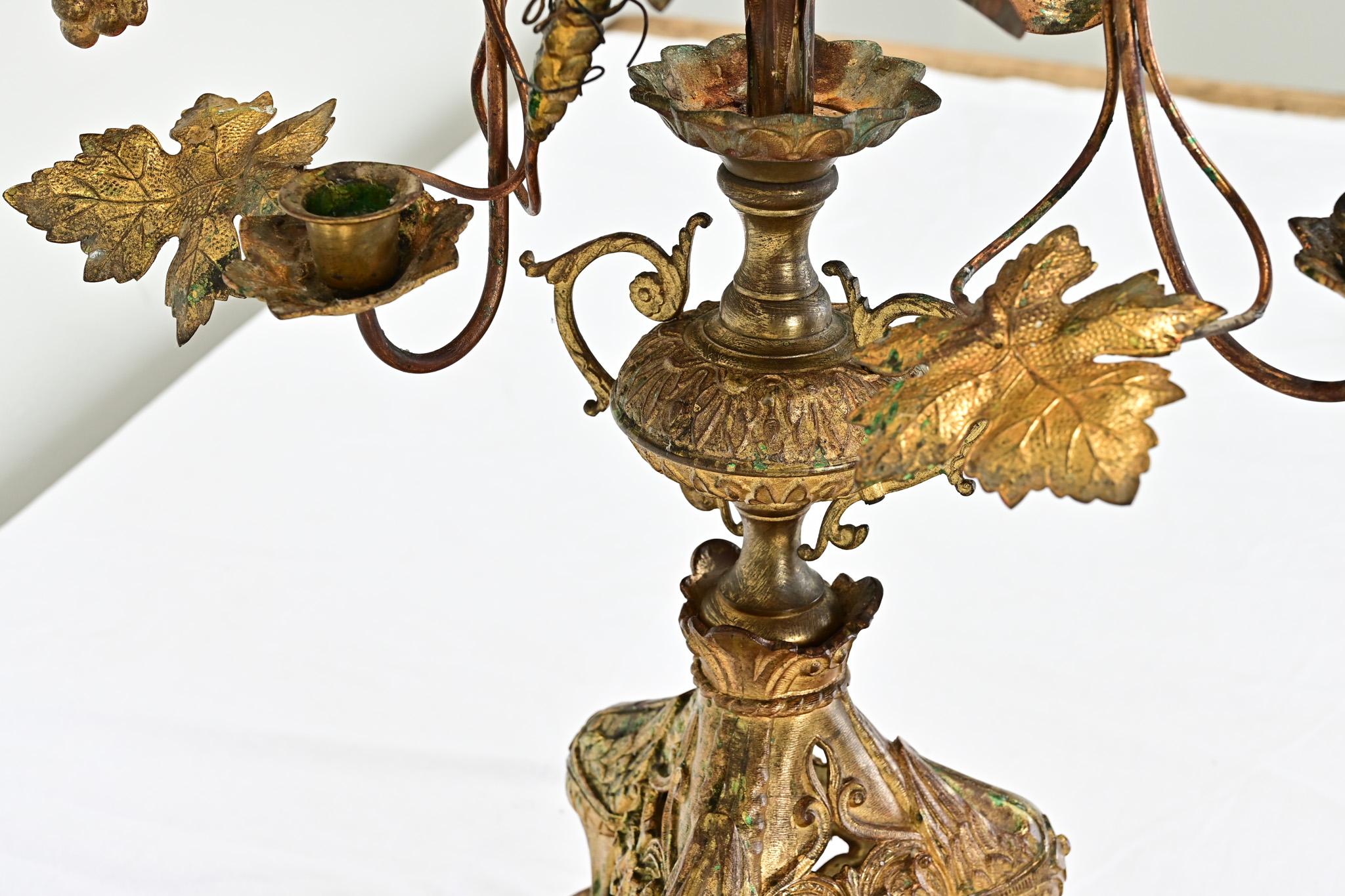 French 19th Century Brass Candelabra For Sale 8