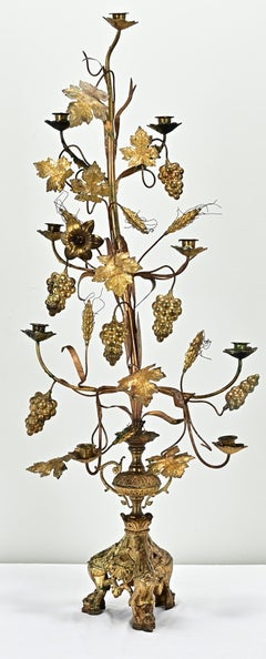 French 19th Century Brass Candelabra