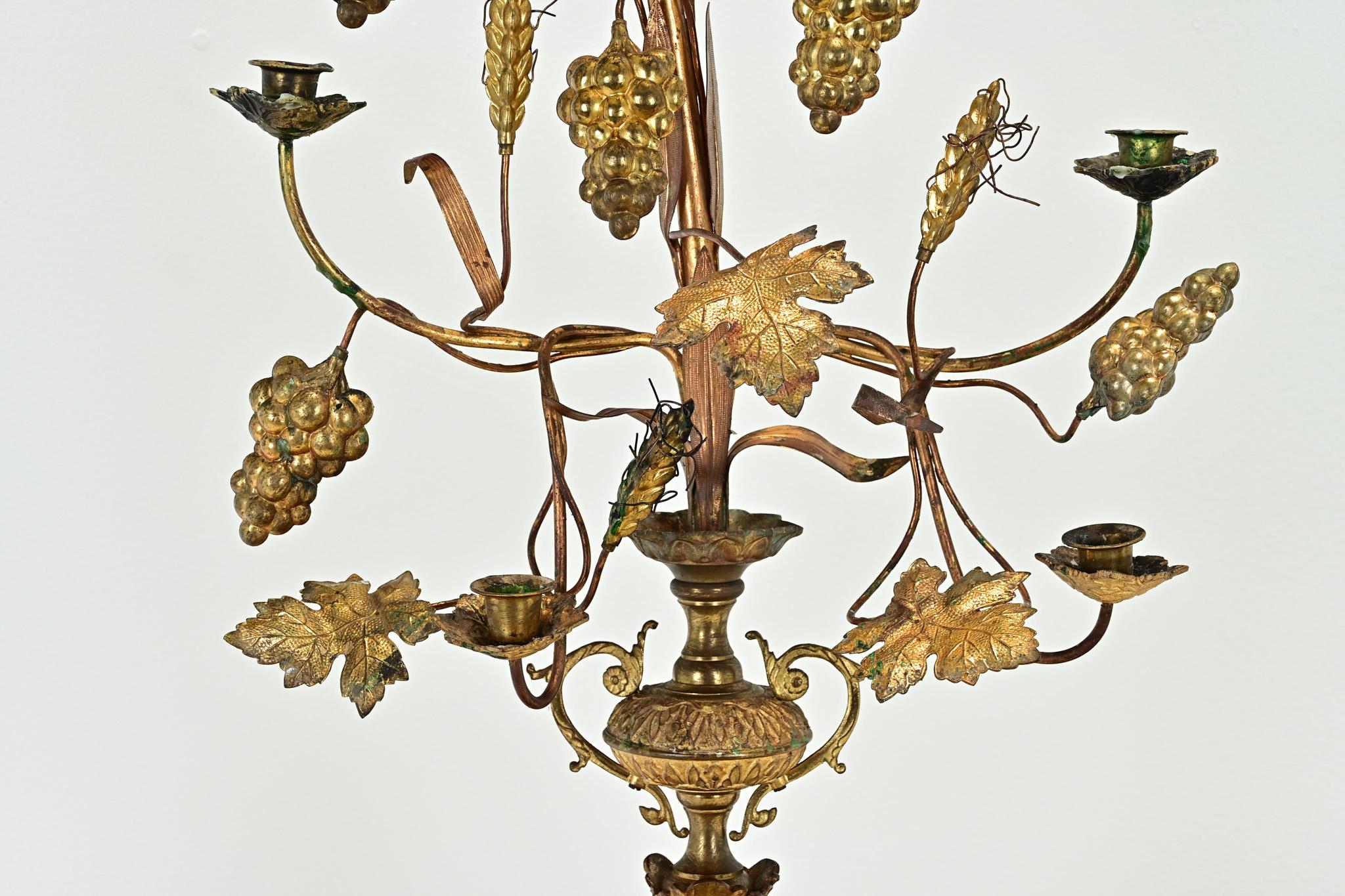 French 19th Century Brass Candelabra For Sale 1