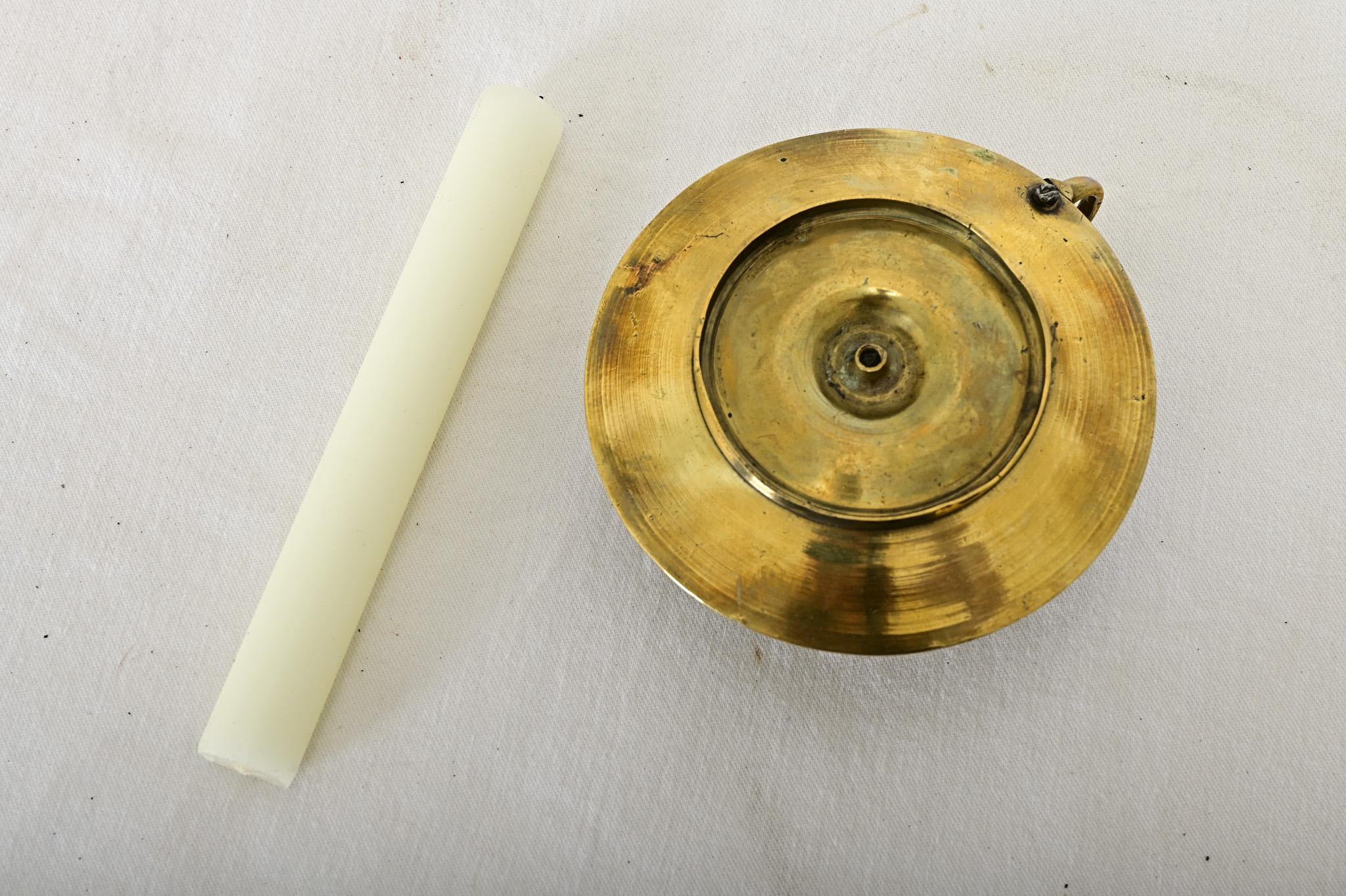 French 19th Century Brass Candle Holder For Sale 3