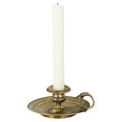Antique French 19th Century Brass Candle Holder