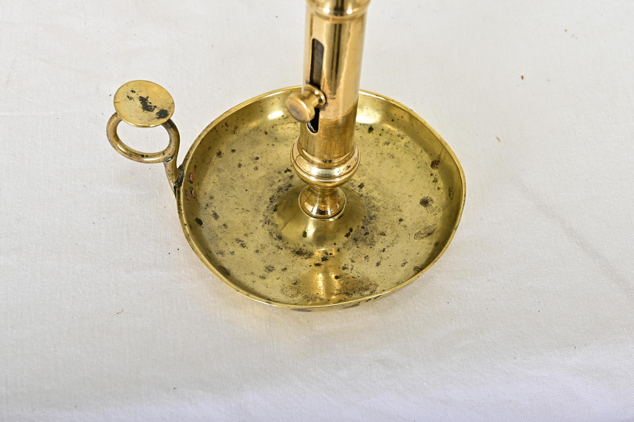 French 19th Century Brass Candleholder 1
