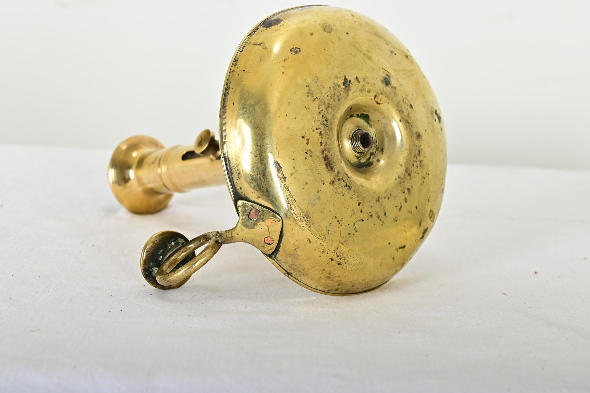 French 19th Century Brass Candleholder 2