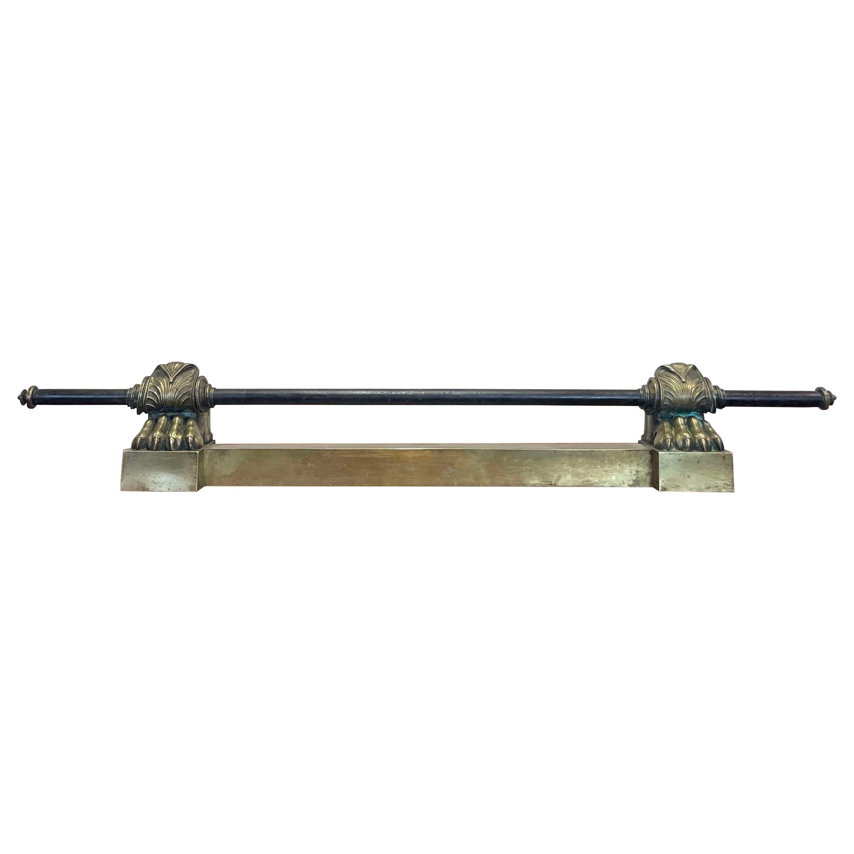French 19th Century, Brass Fire Fender Rail