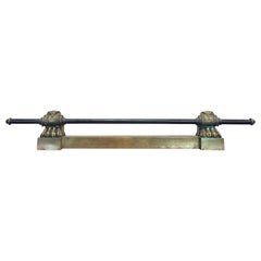 Antique French 19th Century, Brass Fire Fender Rail
