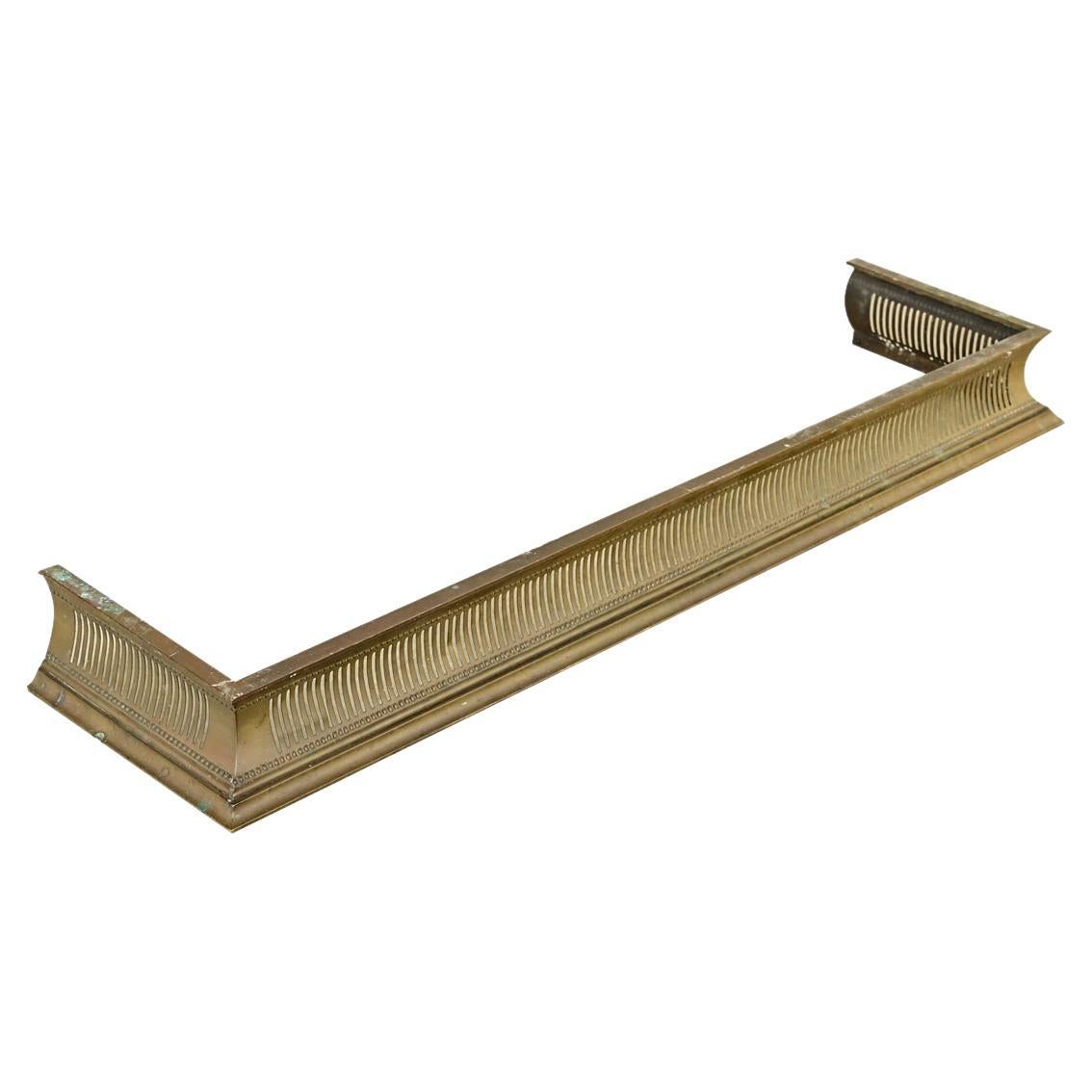 French 19th Century Brass Fireplace Fender