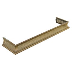 Antique French 19th Century Brass Fireplace Fender