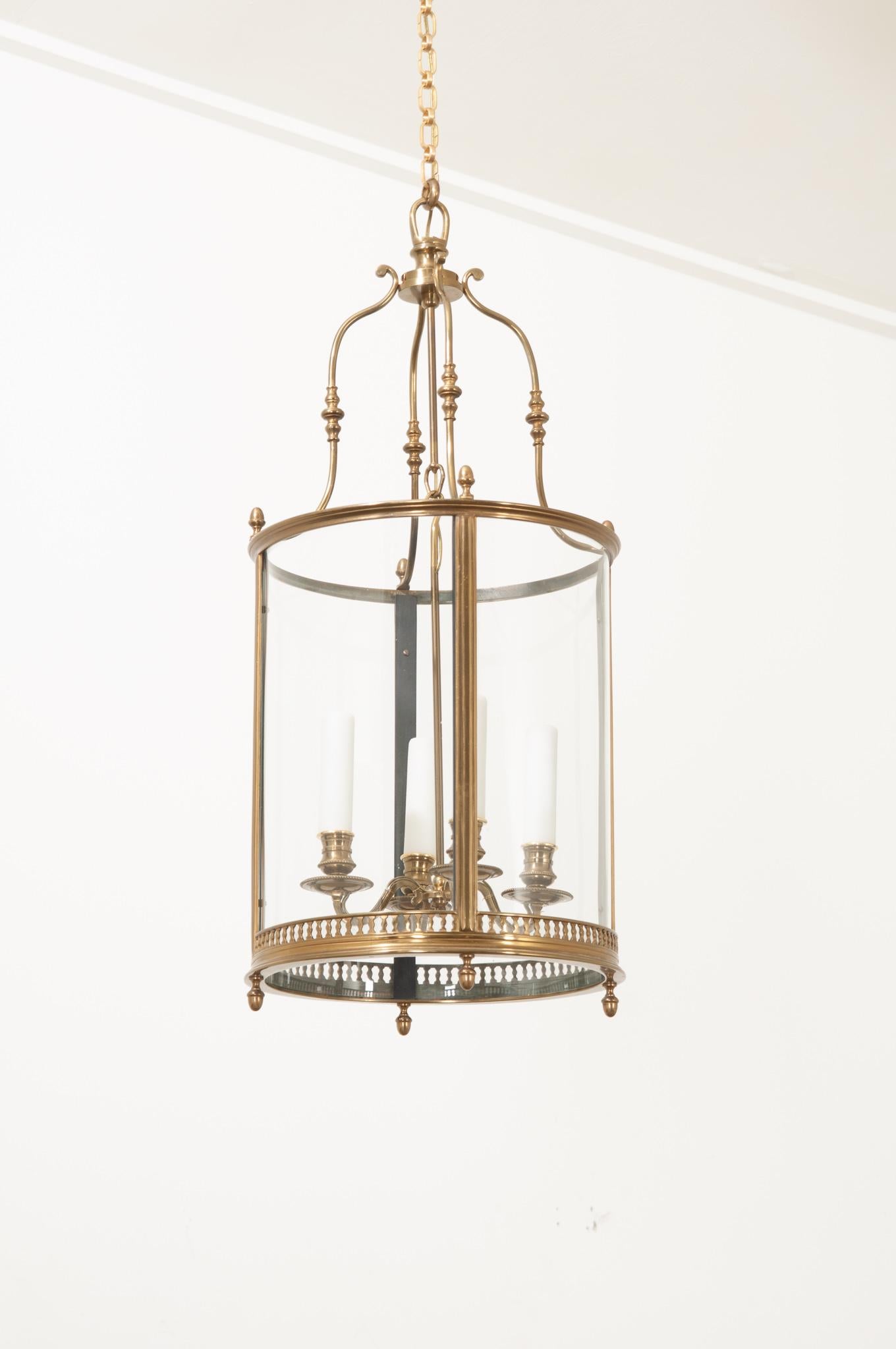 Other French 19th Century Brass & Glass Lantern
