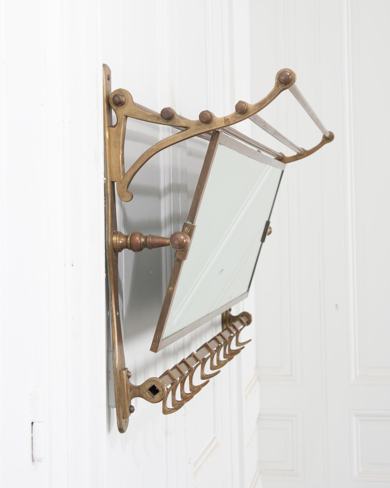 Metal French 19th Century Brass Train Rack