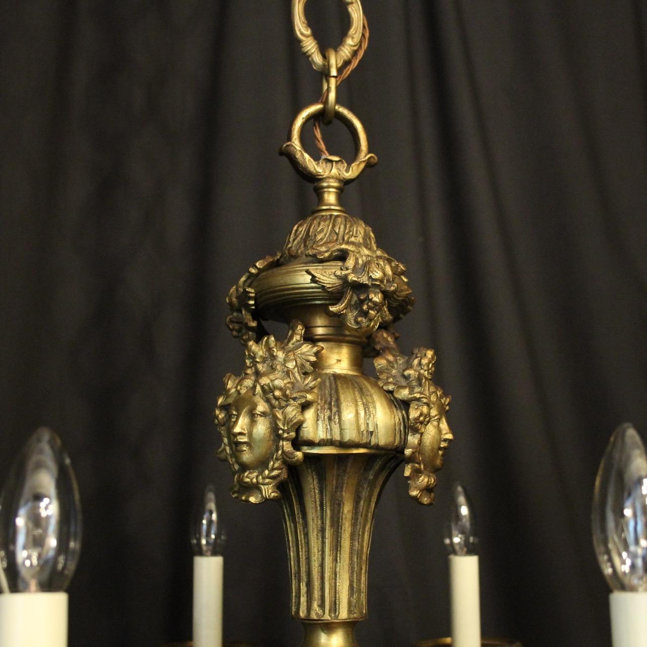 French 19th Century Bronze 8-Light Antique Chandelier 1