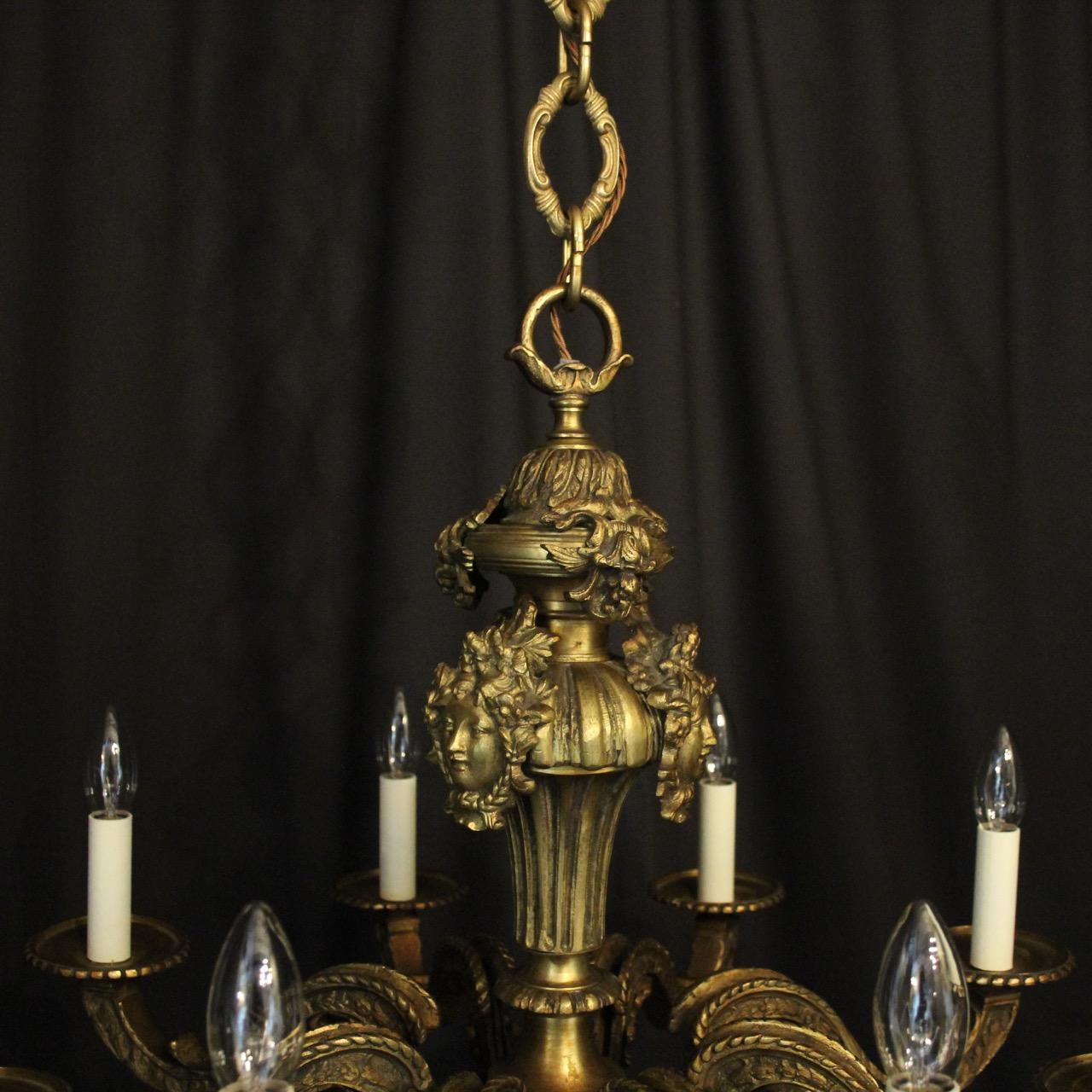 French 19th Century Bronze 8-Light Antique Chandelier 4