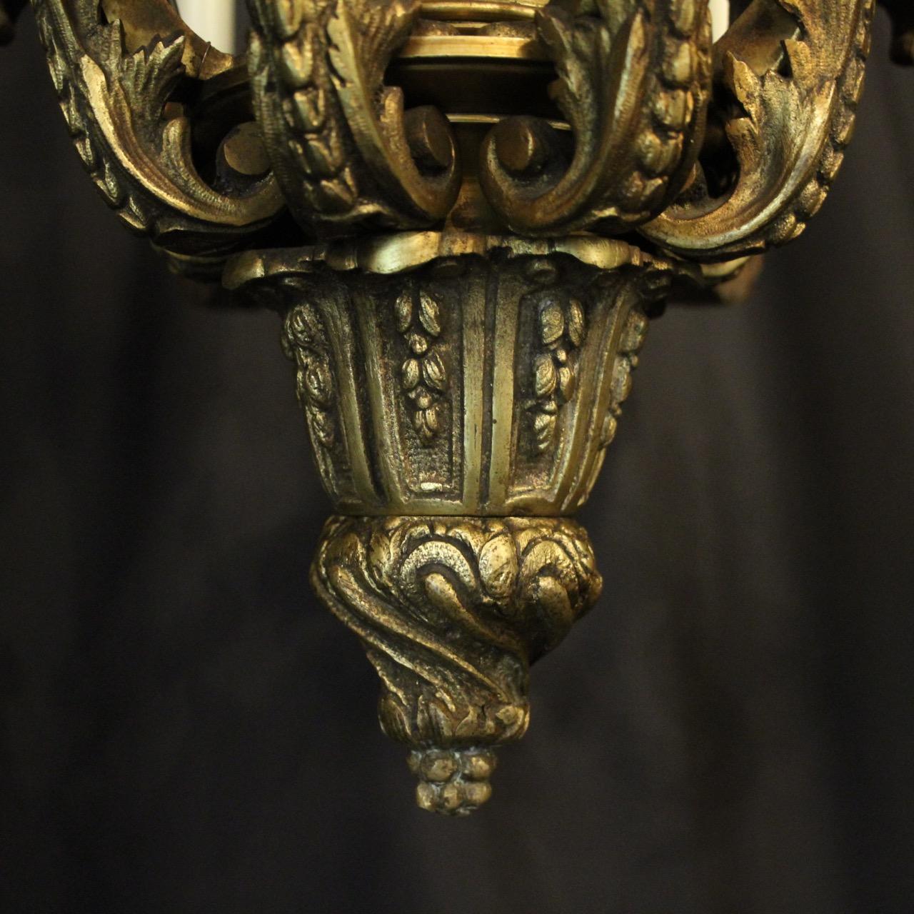 French 19th Century Bronze 8-Light Antique Chandelier 5