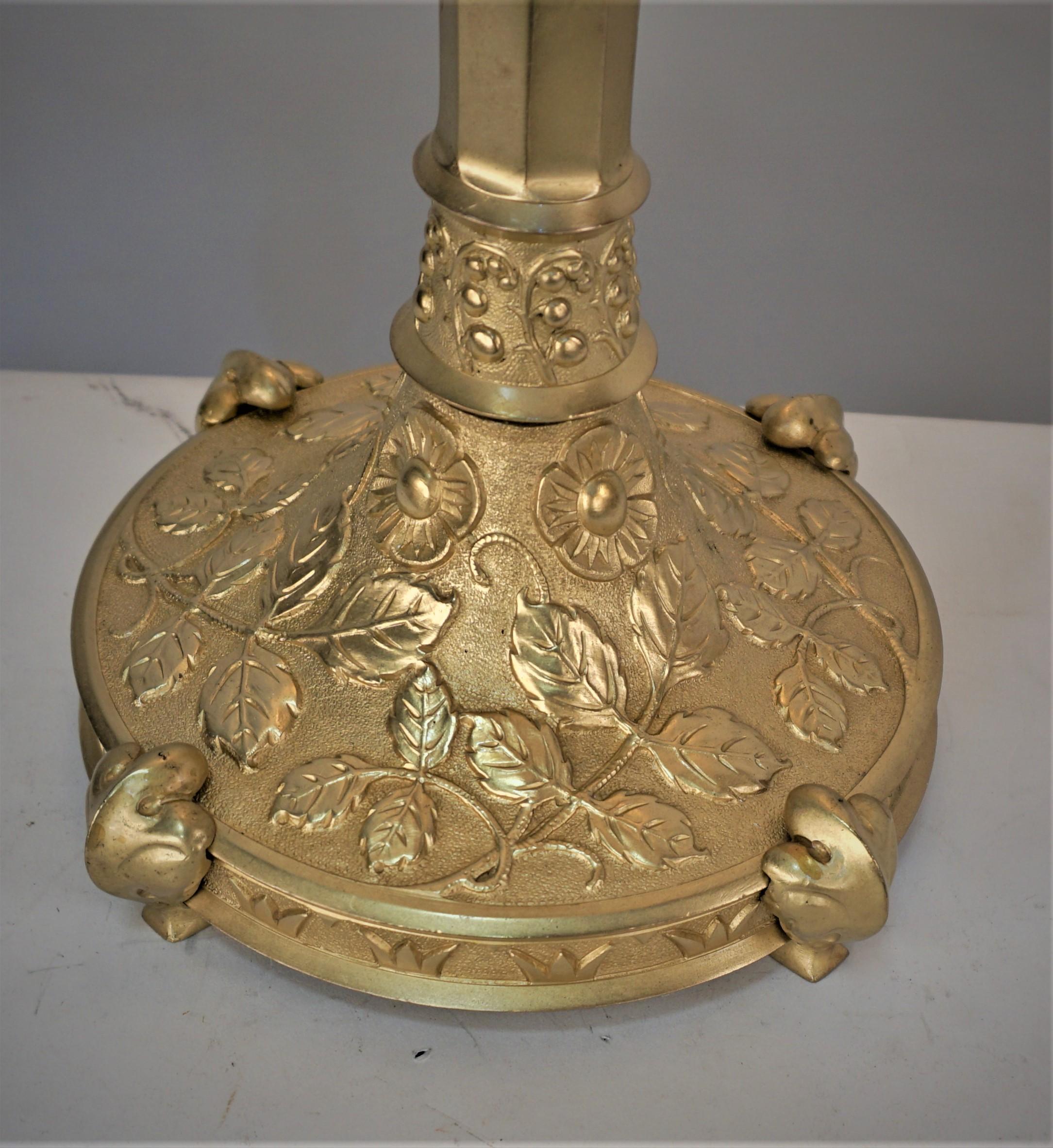 French 19th Century Bronze and Crystal Table Lamp In Good Condition For Sale In Fairfax, VA