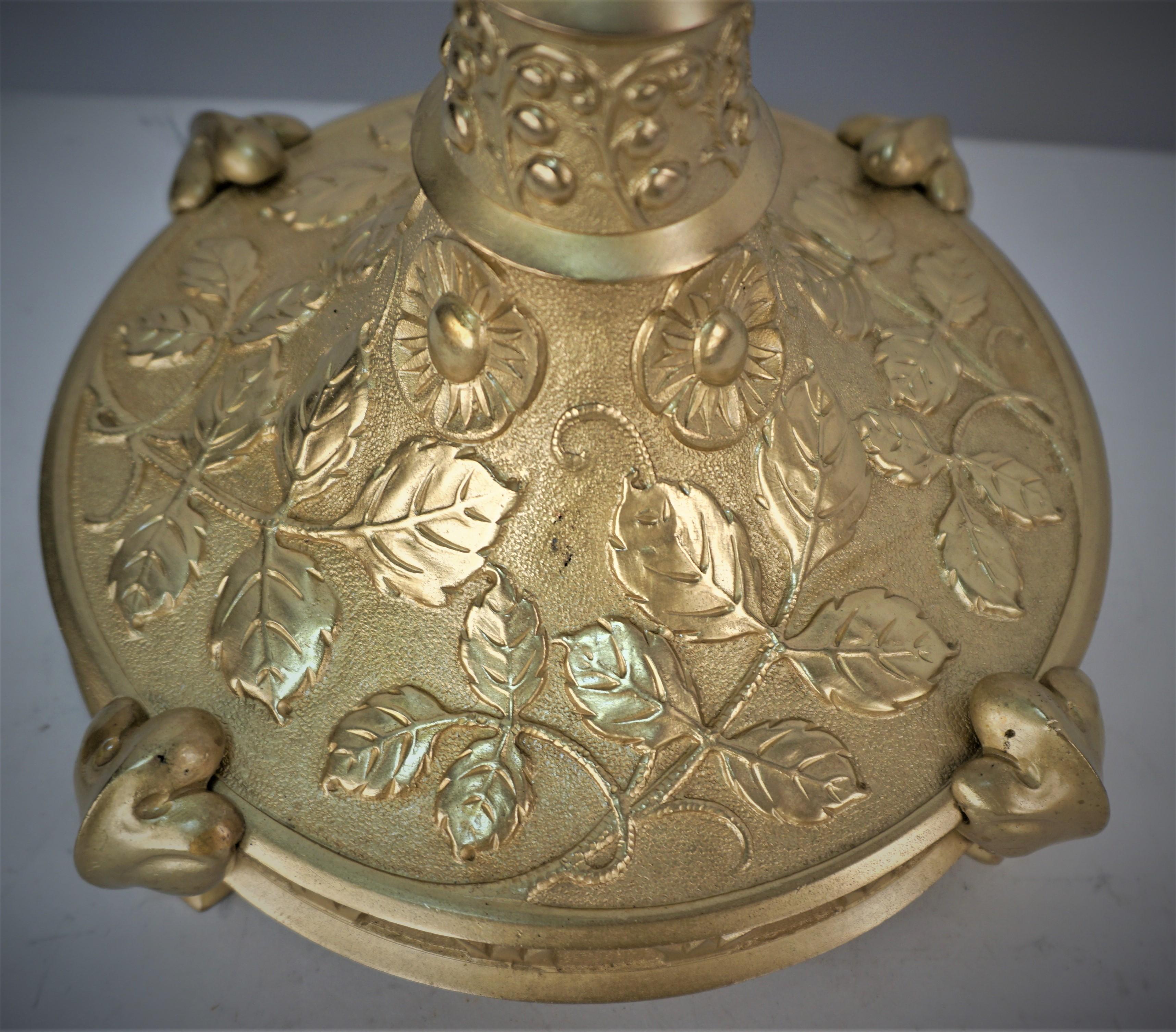 Bronze- und Kristall-Tischlampe aus dem 19. Jahrhundert im Angebot 4