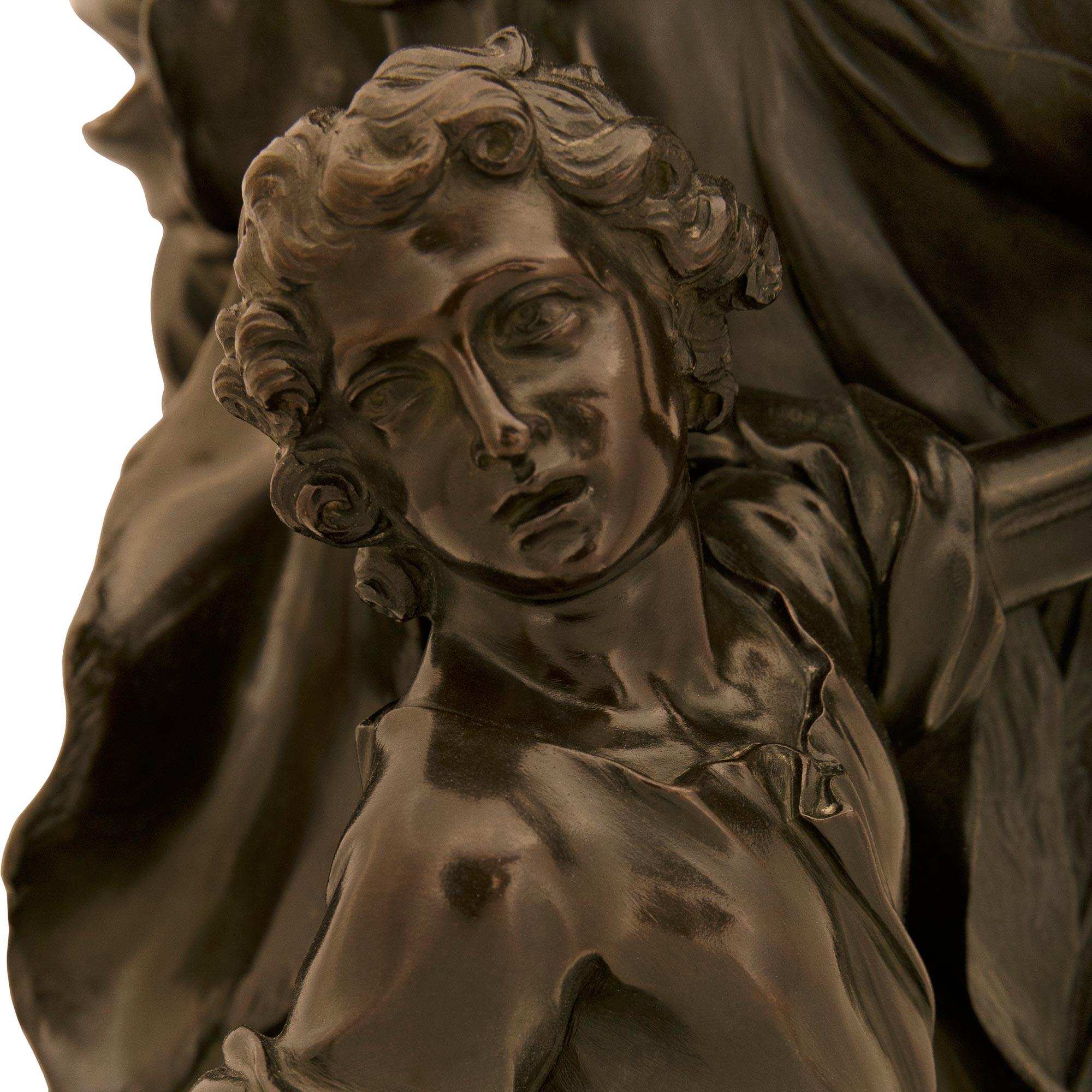 Statua francese del XIX secolo in bronzo e ormolu di Enea e Anchise in vendita 1