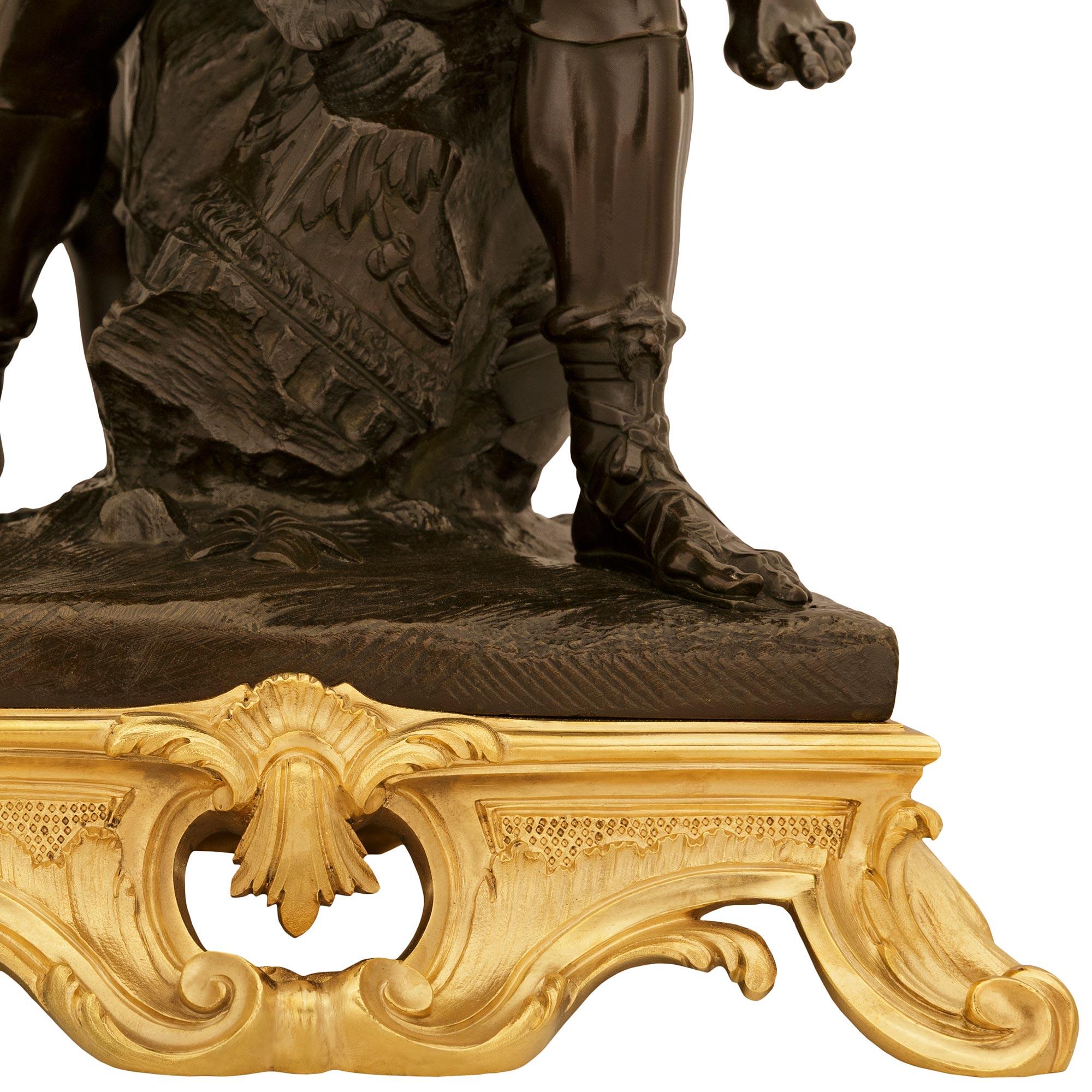 Statua francese del XIX secolo in bronzo e ormolu di Enea e Anchise in vendita 3