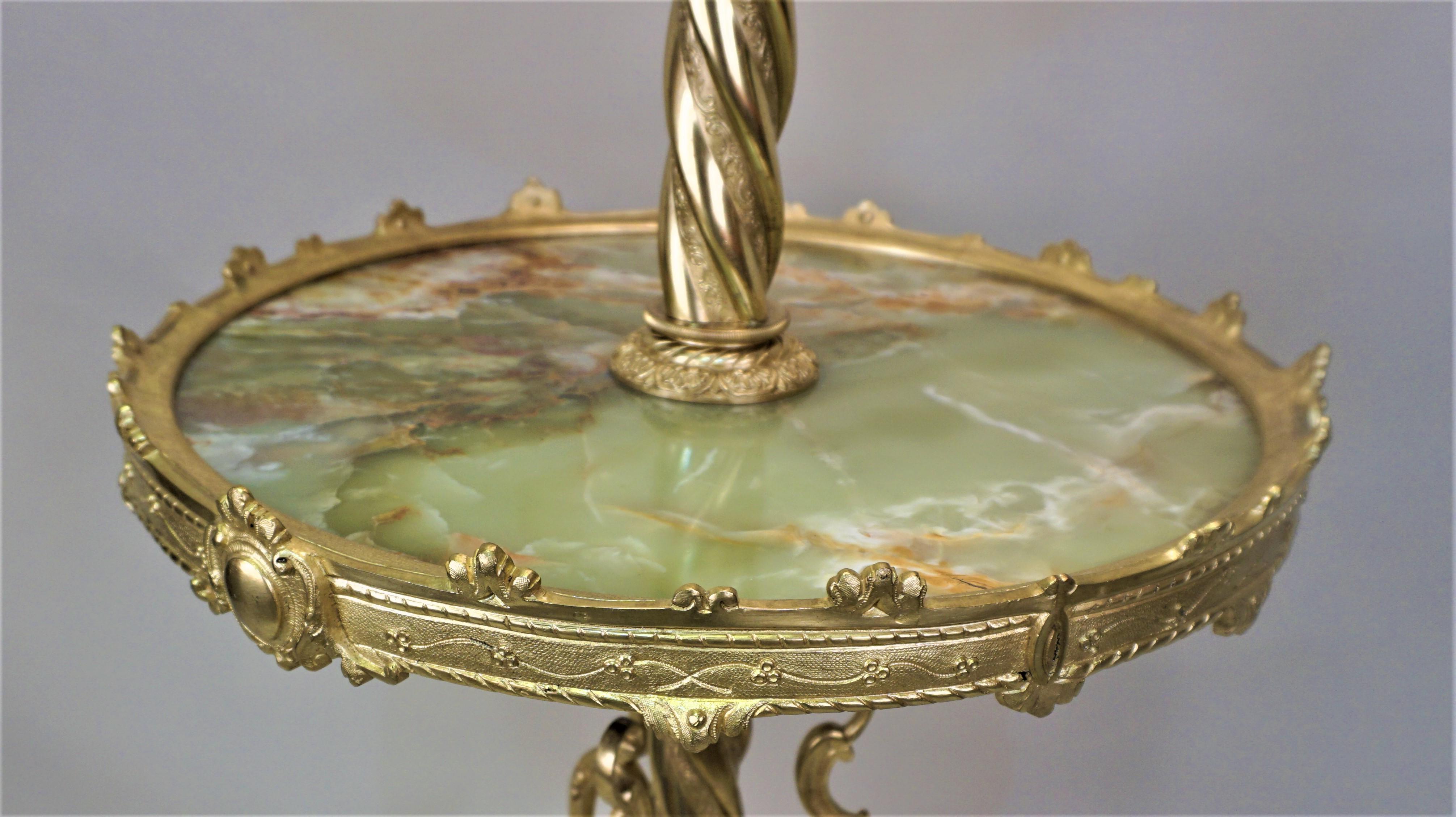 French 19th Century Bronze Electrified Oil Floor Lamp In Good Condition In Fairfax, VA
