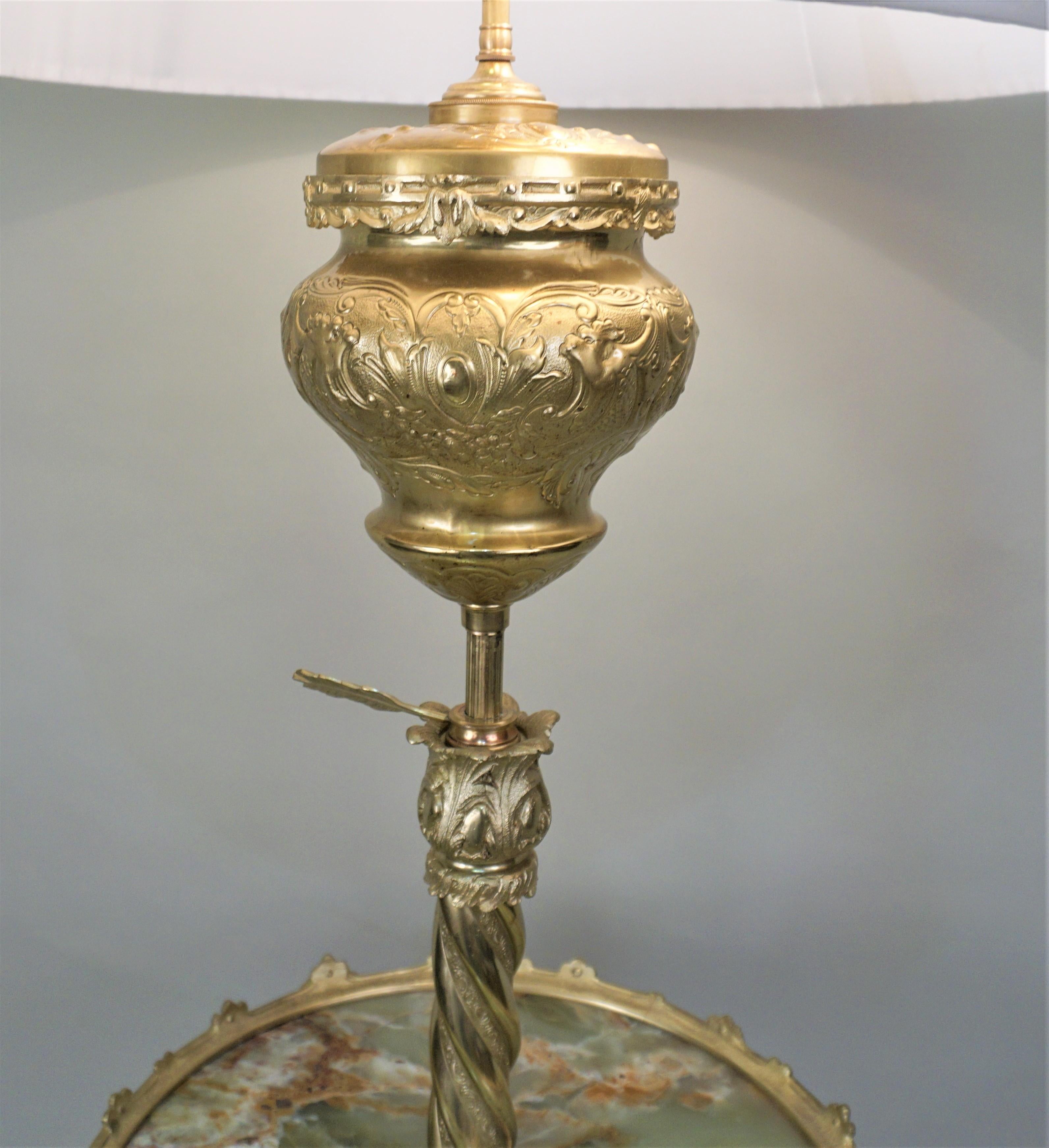 French 19th Century Bronze Electrified Oil Floor Lamp 2