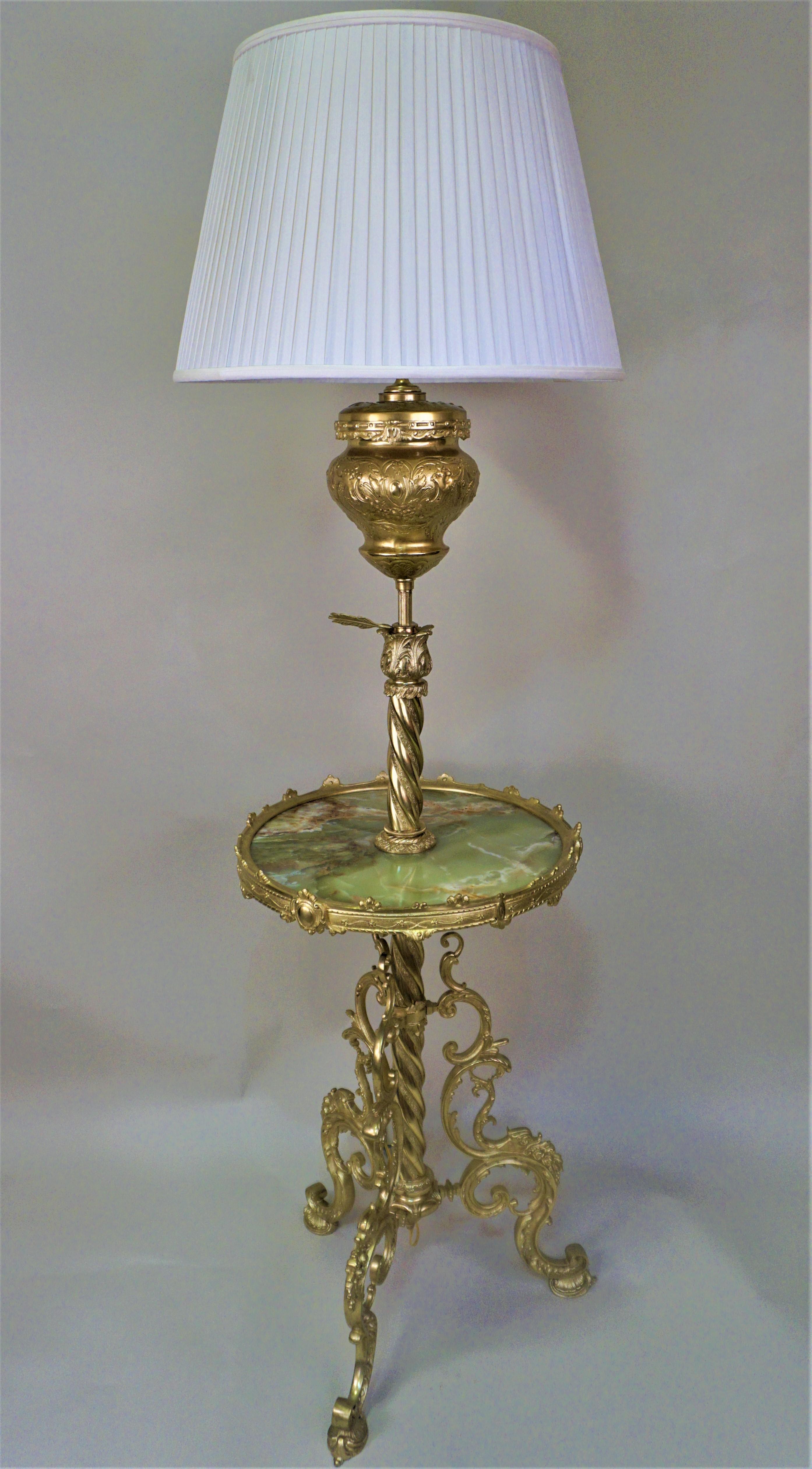 French 19th Century Bronze Electrified Oil Floor Lamp 4