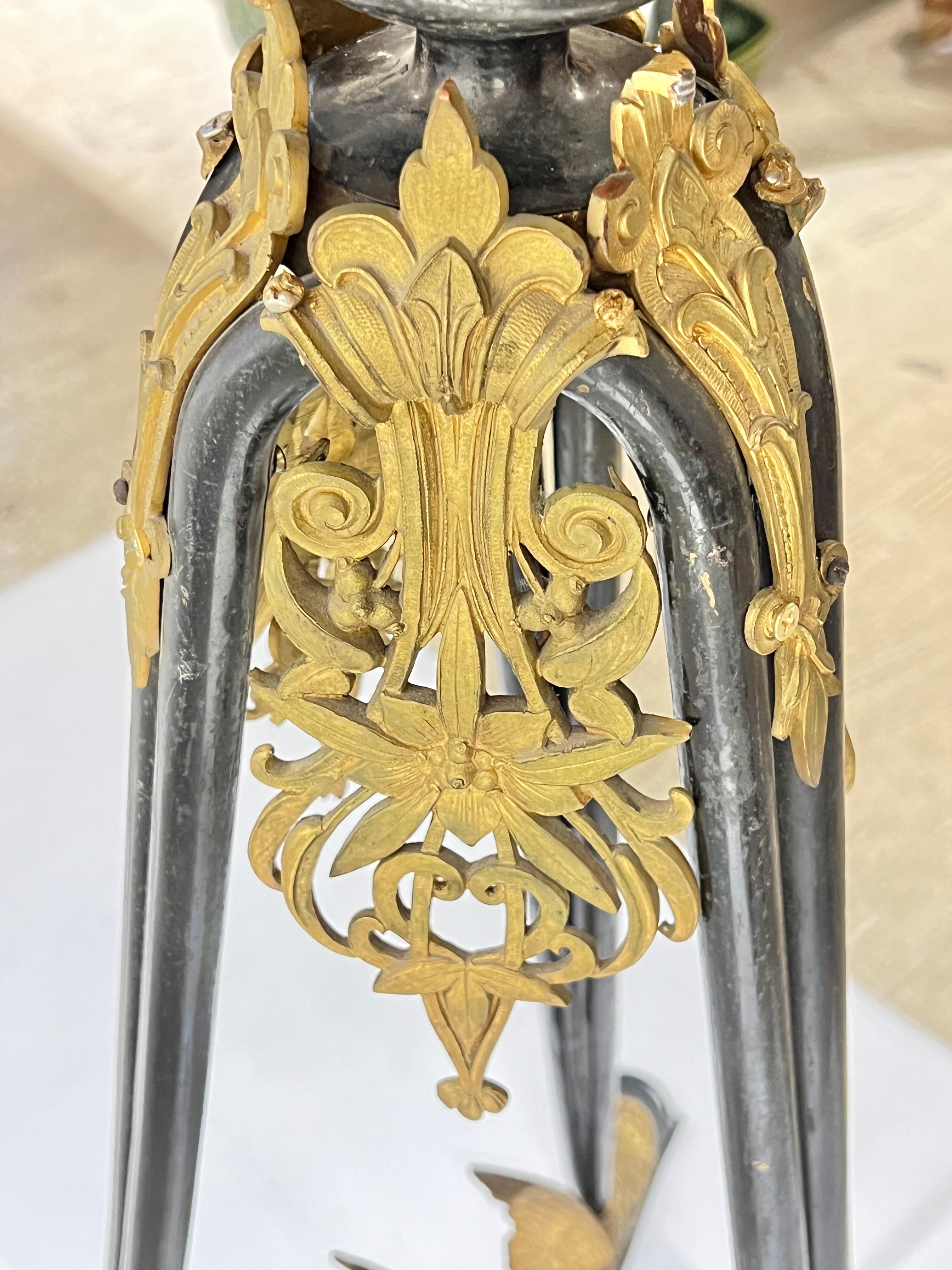 French 19th Century  Bronze  Electroform  Ewer and Basin on Stand For Sale 9