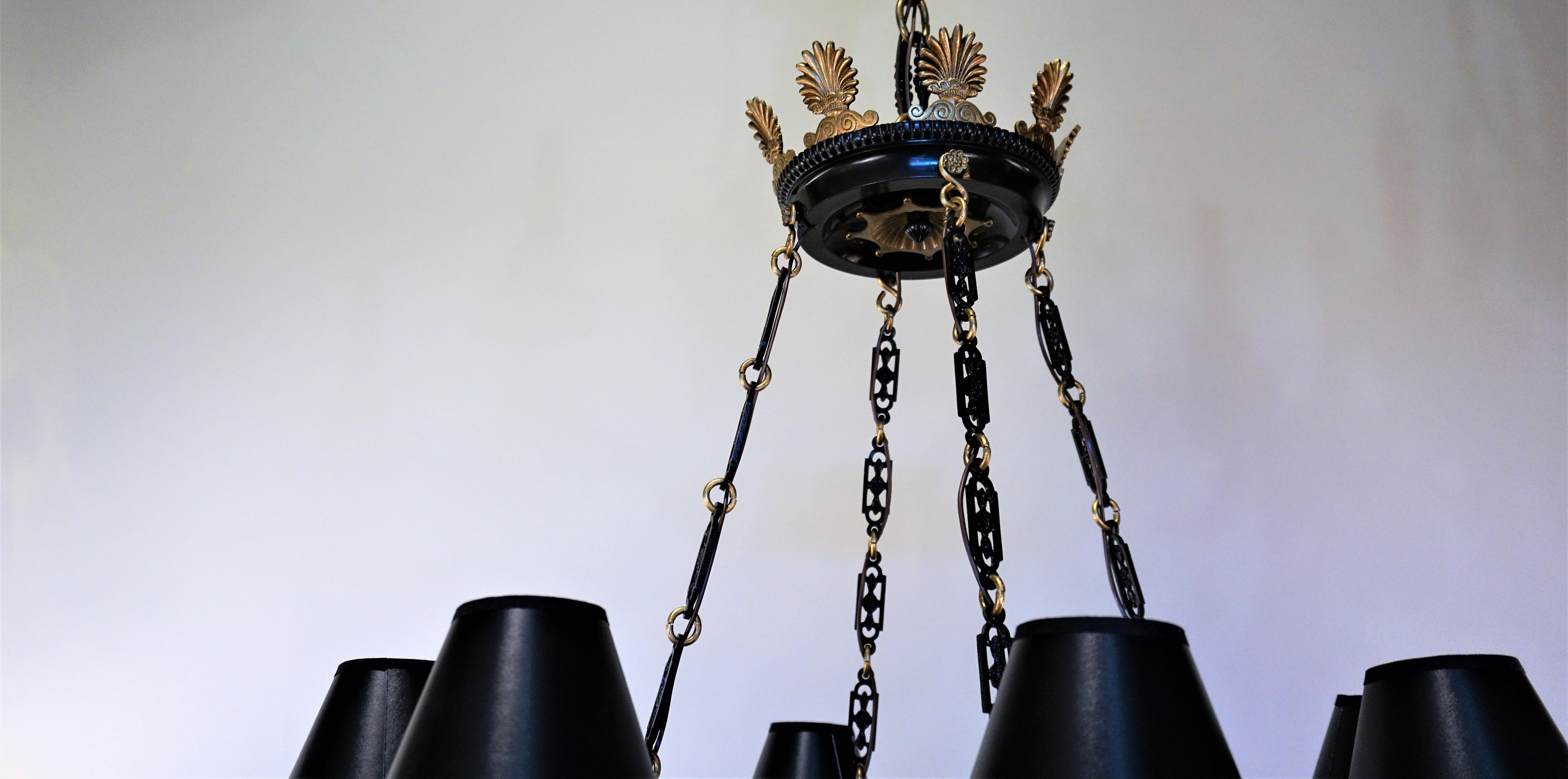 empire chandelier bronze