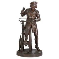 French 19th Century Bronze Figure “Repousseur de la Renaissance” by Ernest Ranco