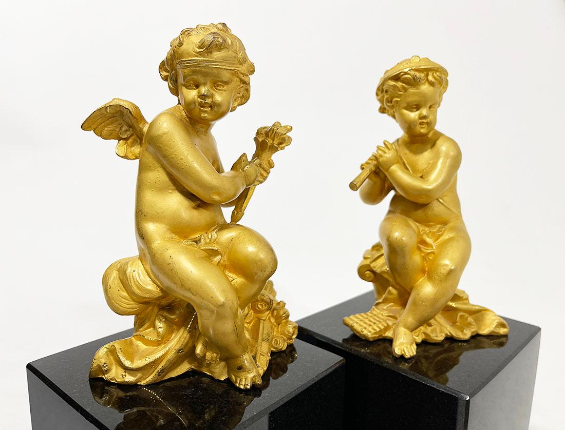 Putti français, bronze doré du XIXe siècle en vente 1