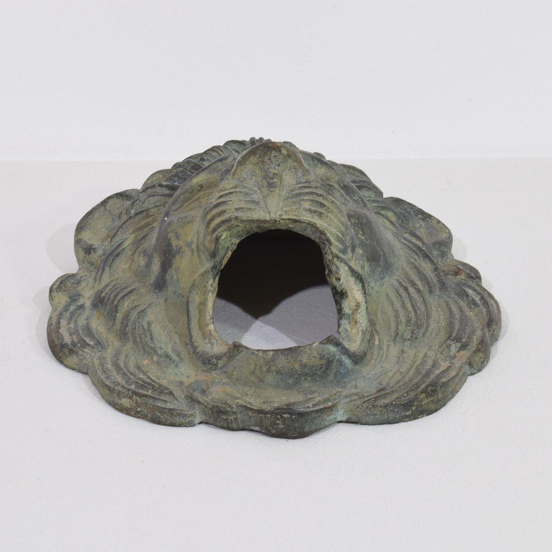 French, 19th Century Bronze Lion Fountain Head For Sale 4