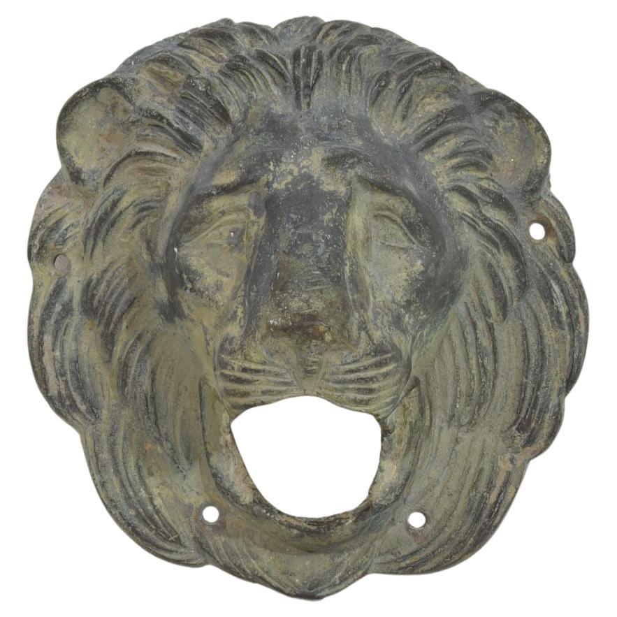 French, 19th Century Bronze Lion Fountain Head For Sale