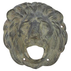 Used French, 19th Century Bronze Lion Fountain Head