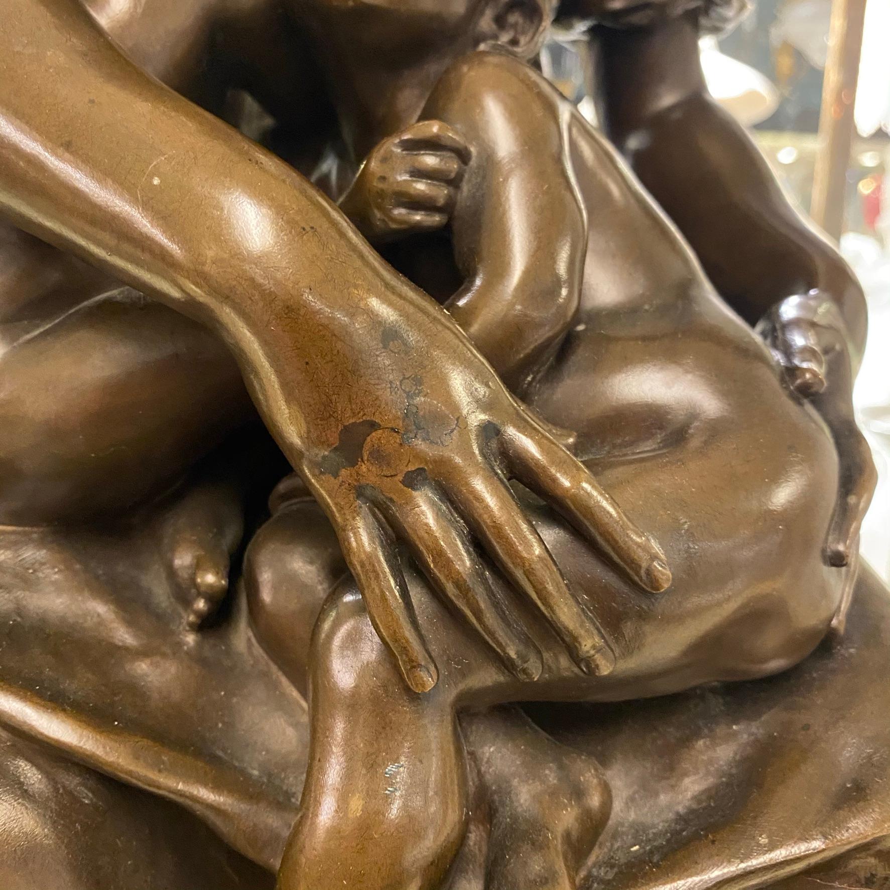 French 19th Century Bronze Sculpture After Paul Dubois Entitled La Charité For Sale 5