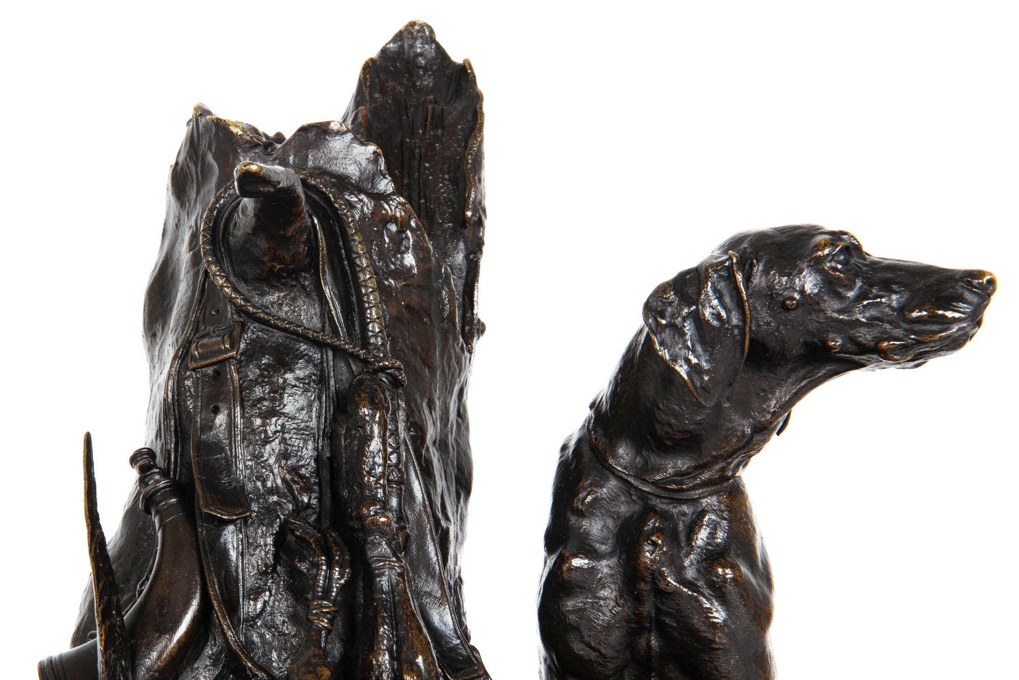 French 19th Century Bronze Sculpture “Gardant du Gibier” by Pierre-Jules Mêne For Sale 6