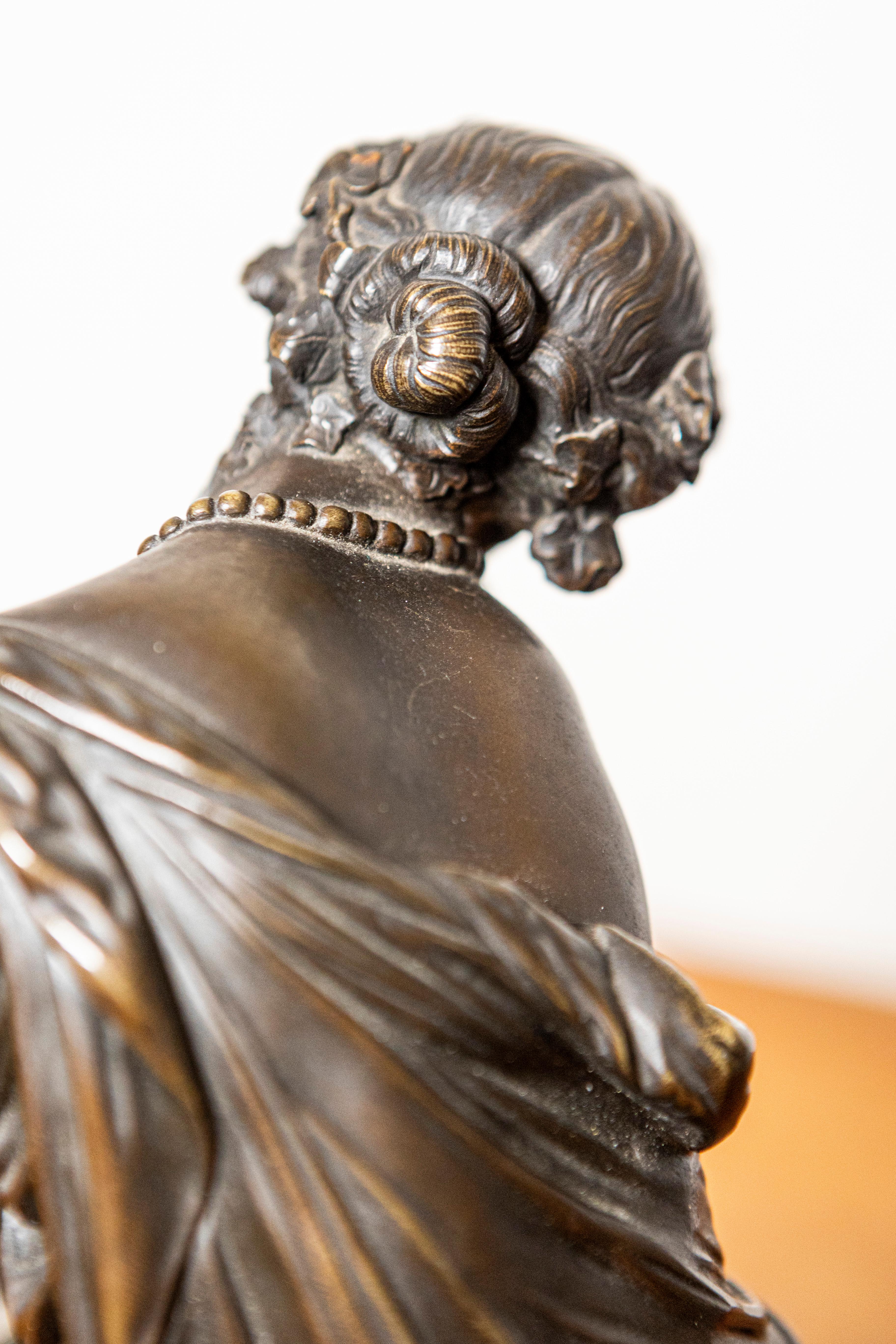French 19th Century Bronze Sculpture of a Maiden with a Jug by Schoenewerk 8