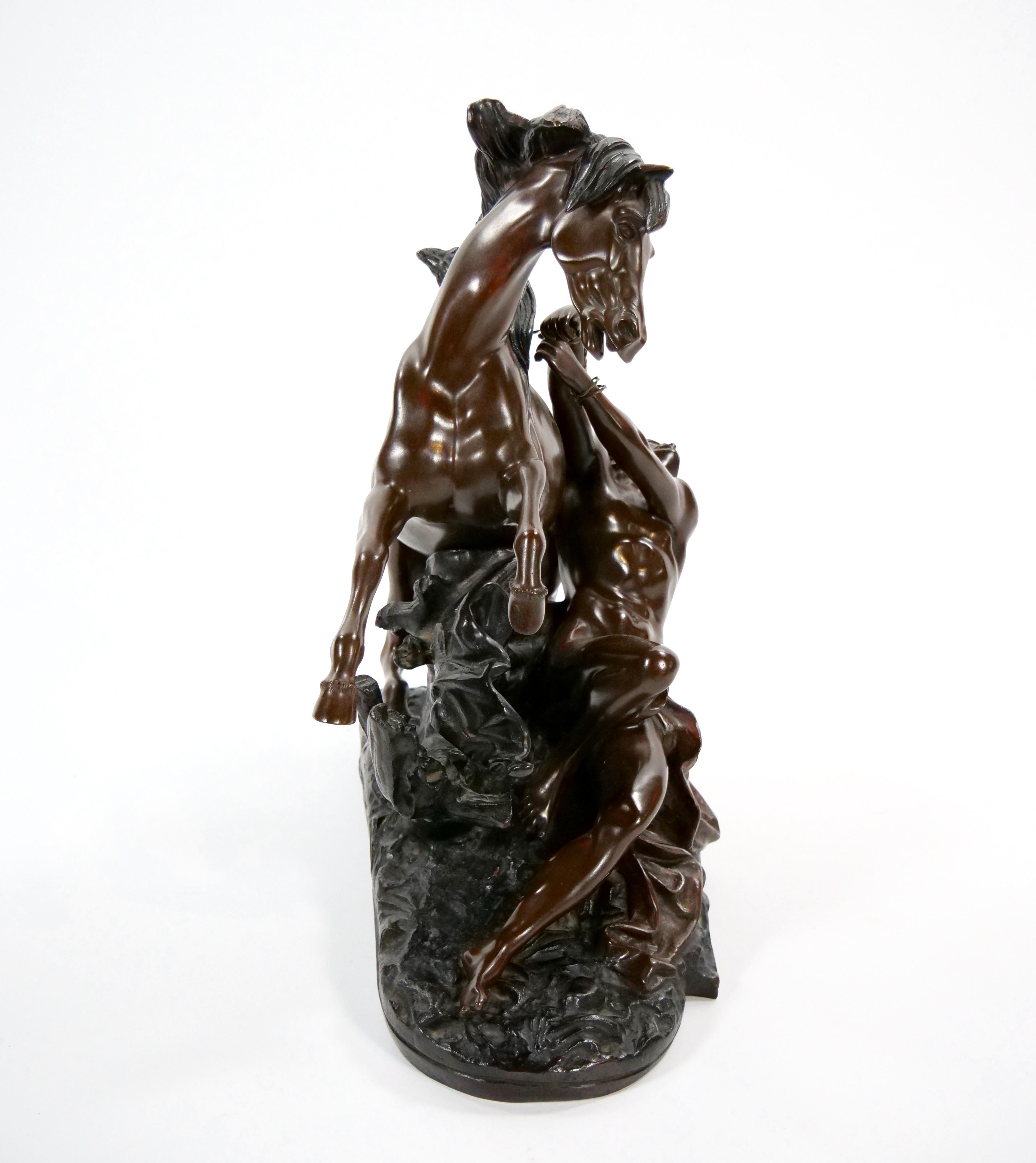 Fait main Sculpture en bronze d'Hippolyte d'après Philippe Poitevin 1831 en vente