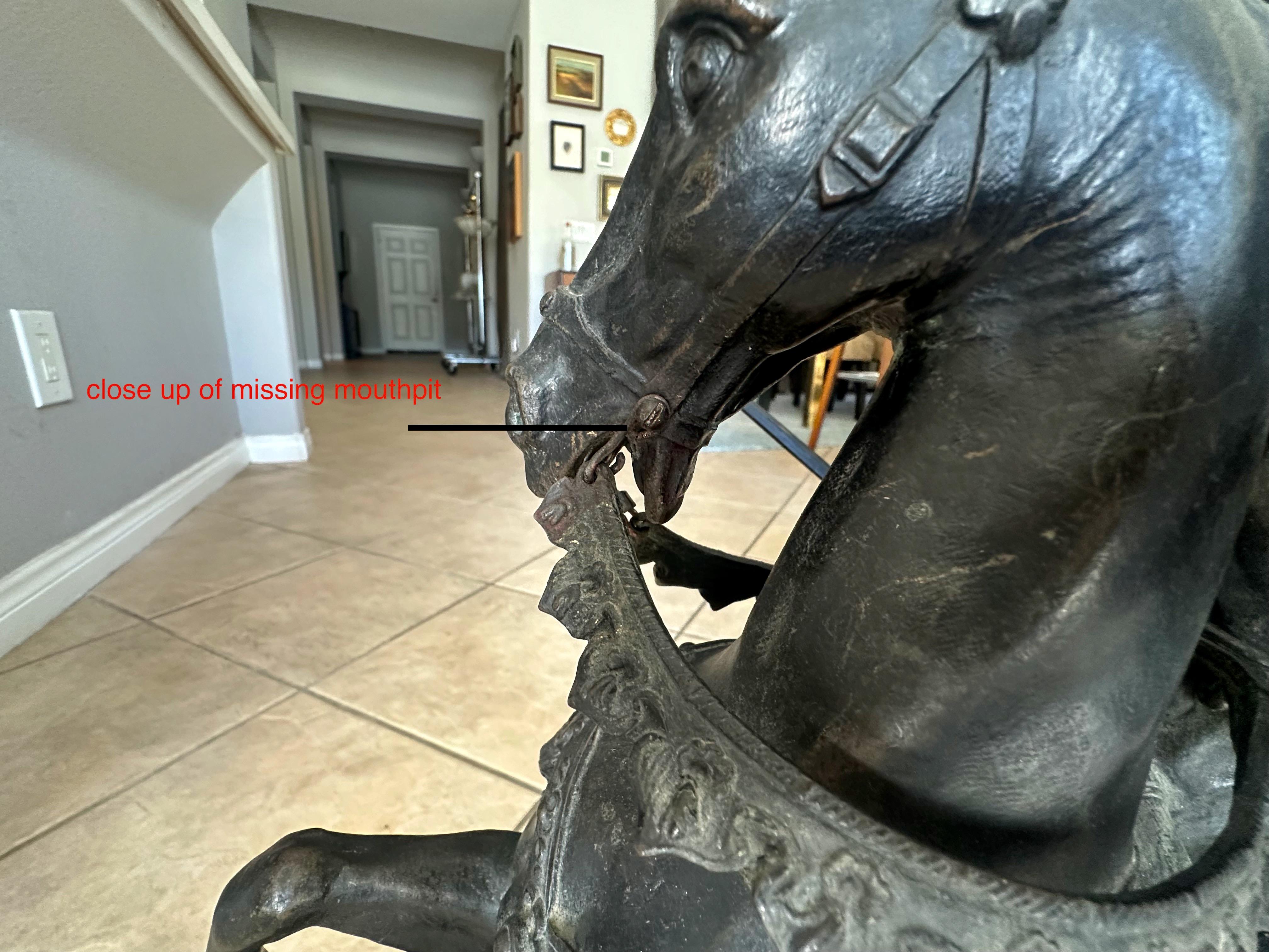 Pair French Bronze Sculptures Knights Equestrian Warriors For Sale 14