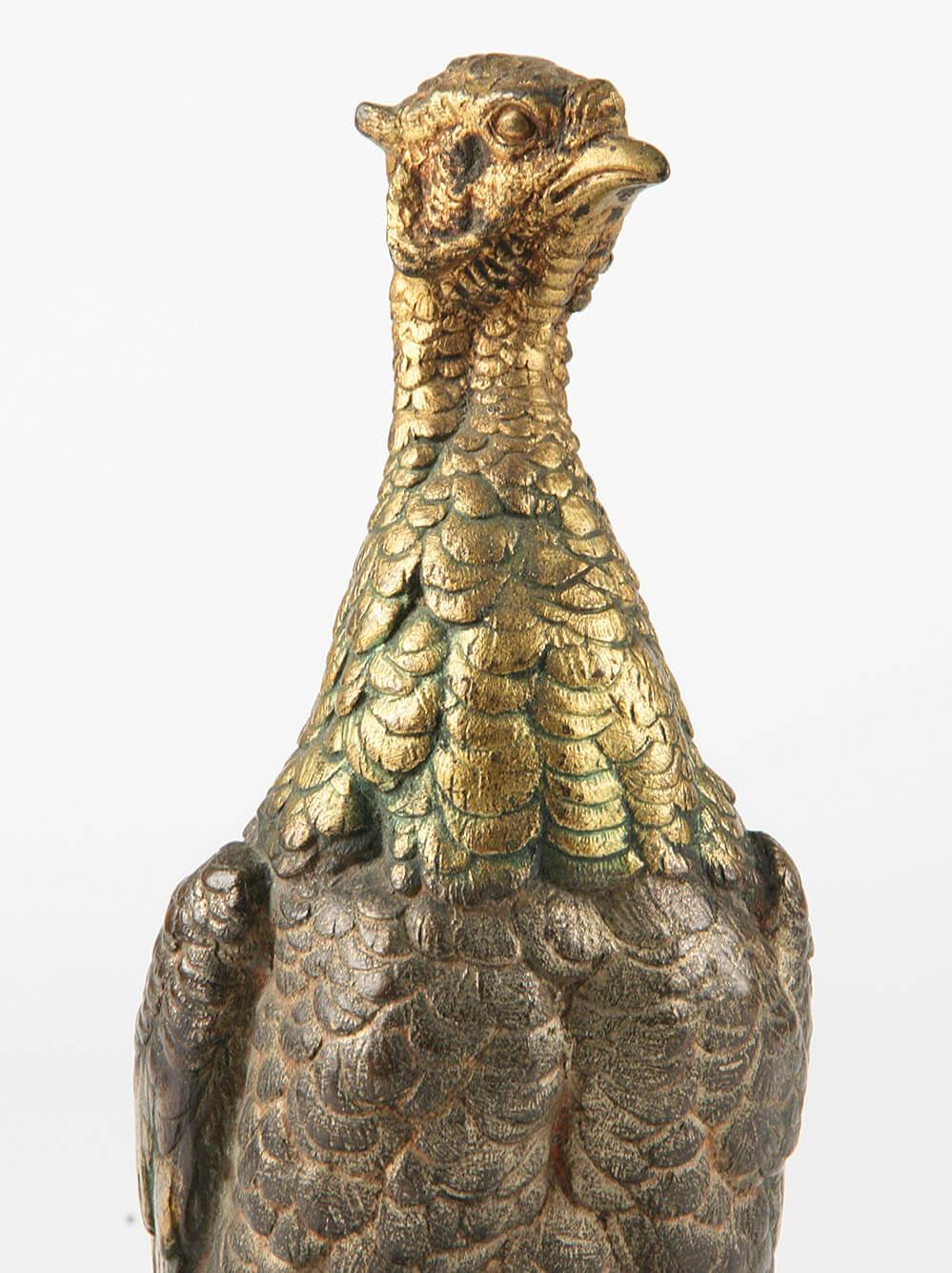Late 19th Century French 19th Century Bronze Statue of a Pheasant by Edouard Delabriere